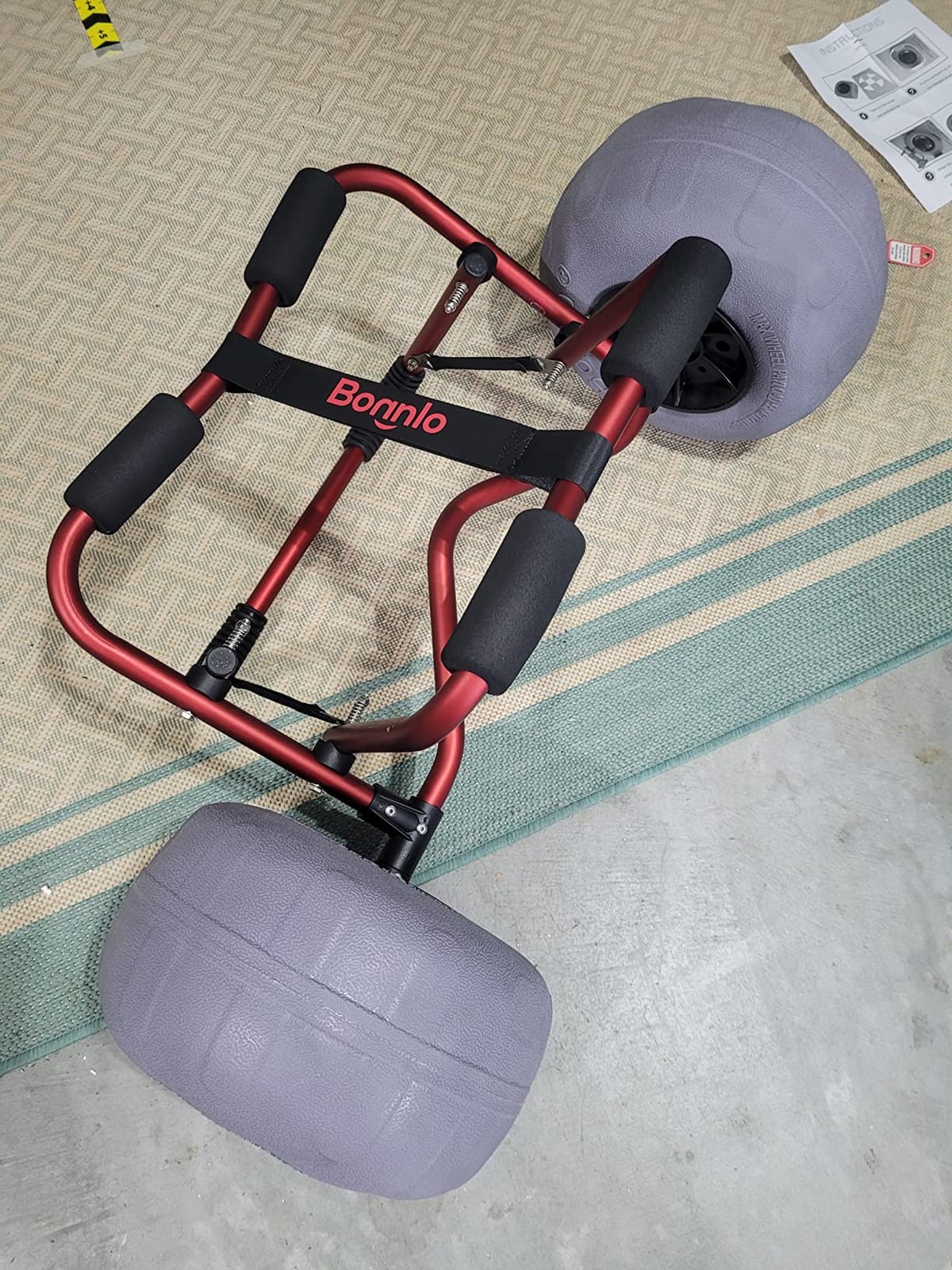 Bonnlo Kayak Cart Trolley Canoe Paddle Board Boat Cart Carrier Dolly with 12