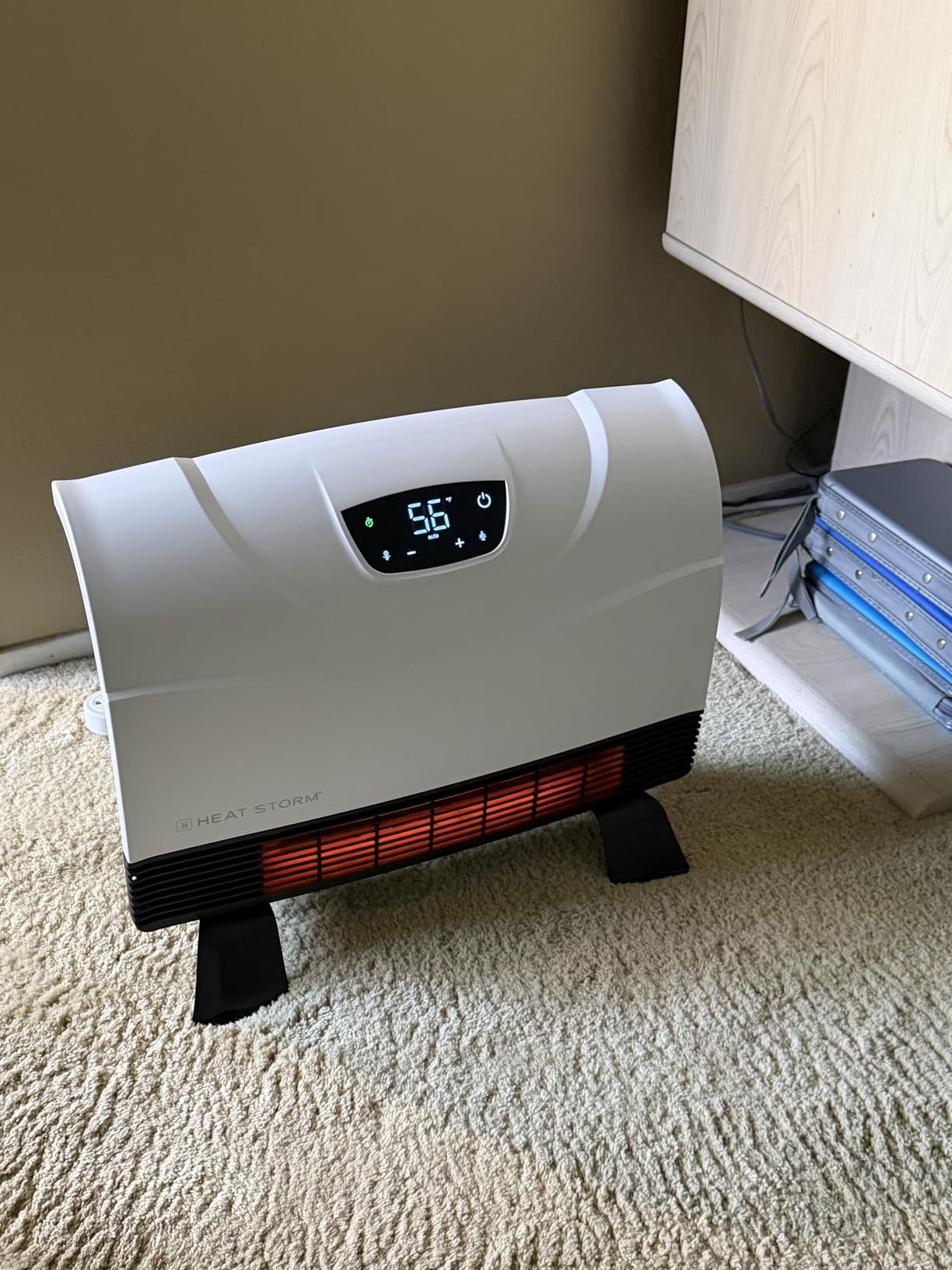 Heat Storm Phoenix Infrared Space Heater with Attachable Feet, Remote Control, Energy Efficient, 750-1500 Watts, HS-1500-PHX customer photo 2
