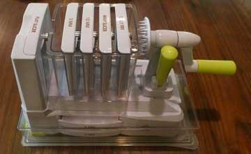 Brieftons 7-Blade Vegetable Spiralizer: Veggie Noodle Maker with Curly Fry & Crinkle Chip Blades, Catch Container, Keep-Fresh Lid, Blade Caddy, 4 eBooks | Low Carb, Vegan, Gluten-Free, Keto, Paleo customer photo 2