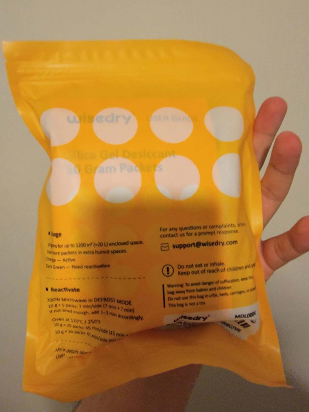 wisedry 2 x 500 Gram [2.2 lbs] Rechargeable Silica Gel Car Dehumidifier, Microwave Fast Reactivated Desiccant Packets for Gun Safe Closet Basement Garage Storage customer photo 1