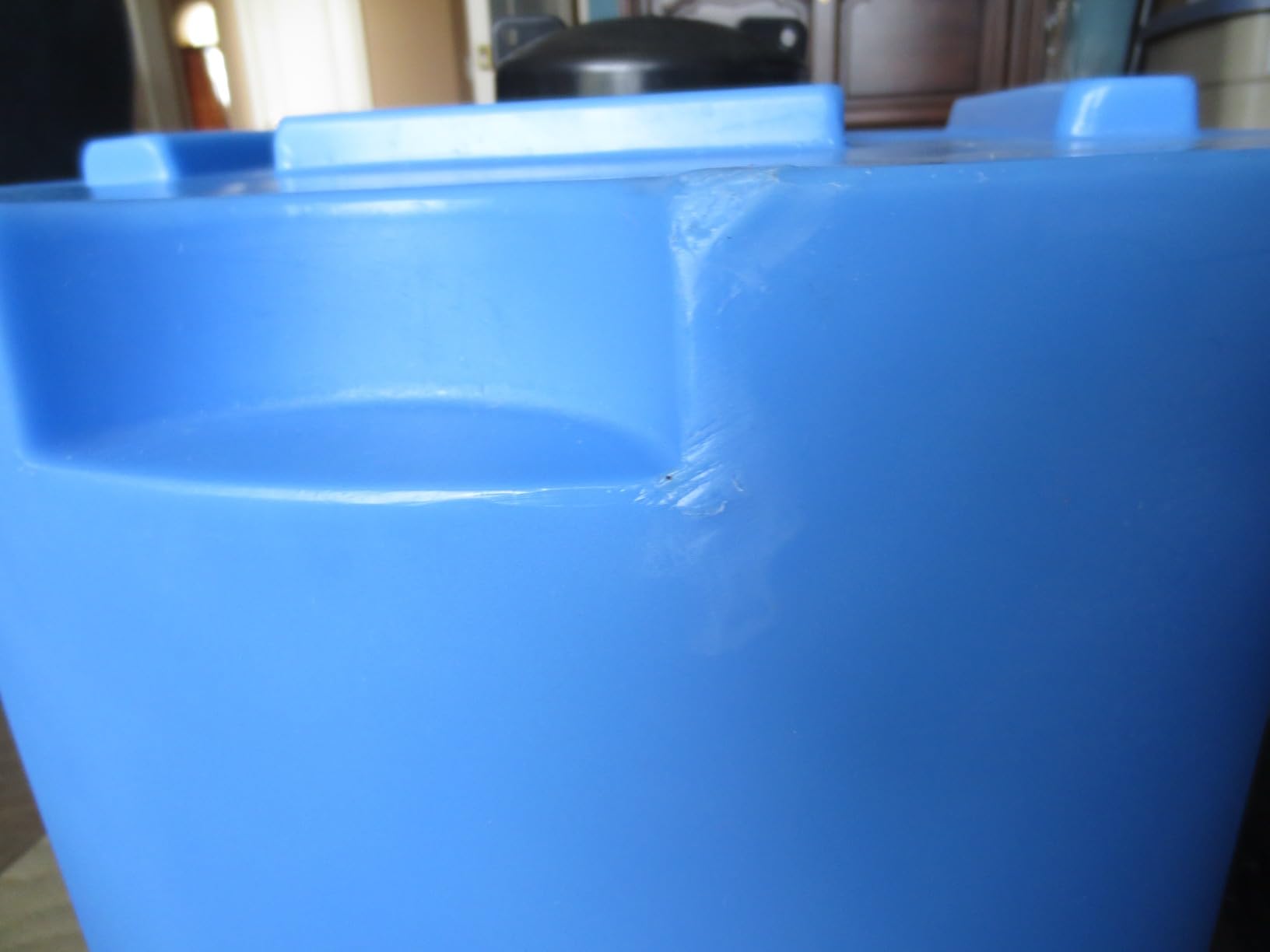 WaterPrepared 55 Gallon Unique Stackable Utility Water Tank, Blue | Emergency Water Storage Tank with Large Cap and Spigot for Easy Filling, Fits Through Standard Doorway customer photo 1