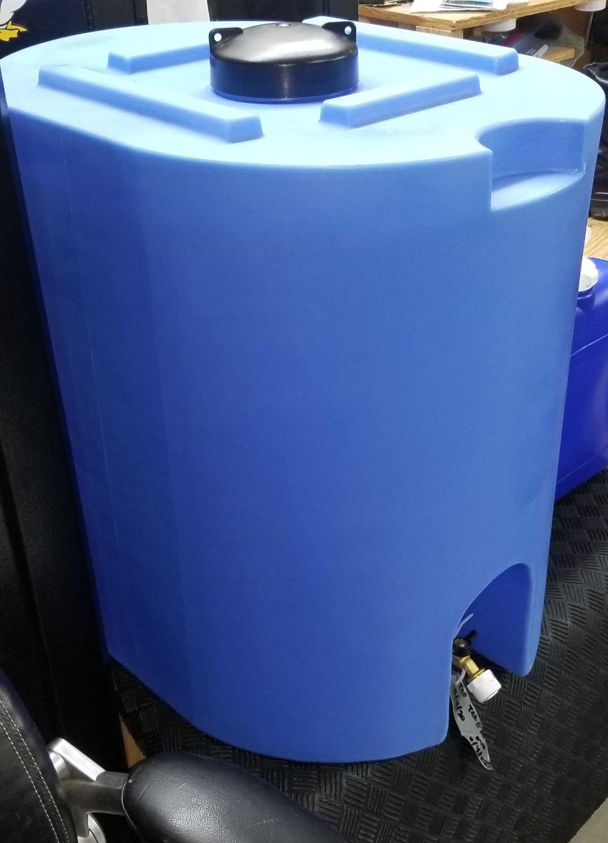 WaterPrepared 55 Gallon Unique Stackable Utility Water Tank, Blue | Emergency Water Storage Tank with Large Cap and Spigot for Easy Filling, Fits Through Standard Doorway customer photo 2