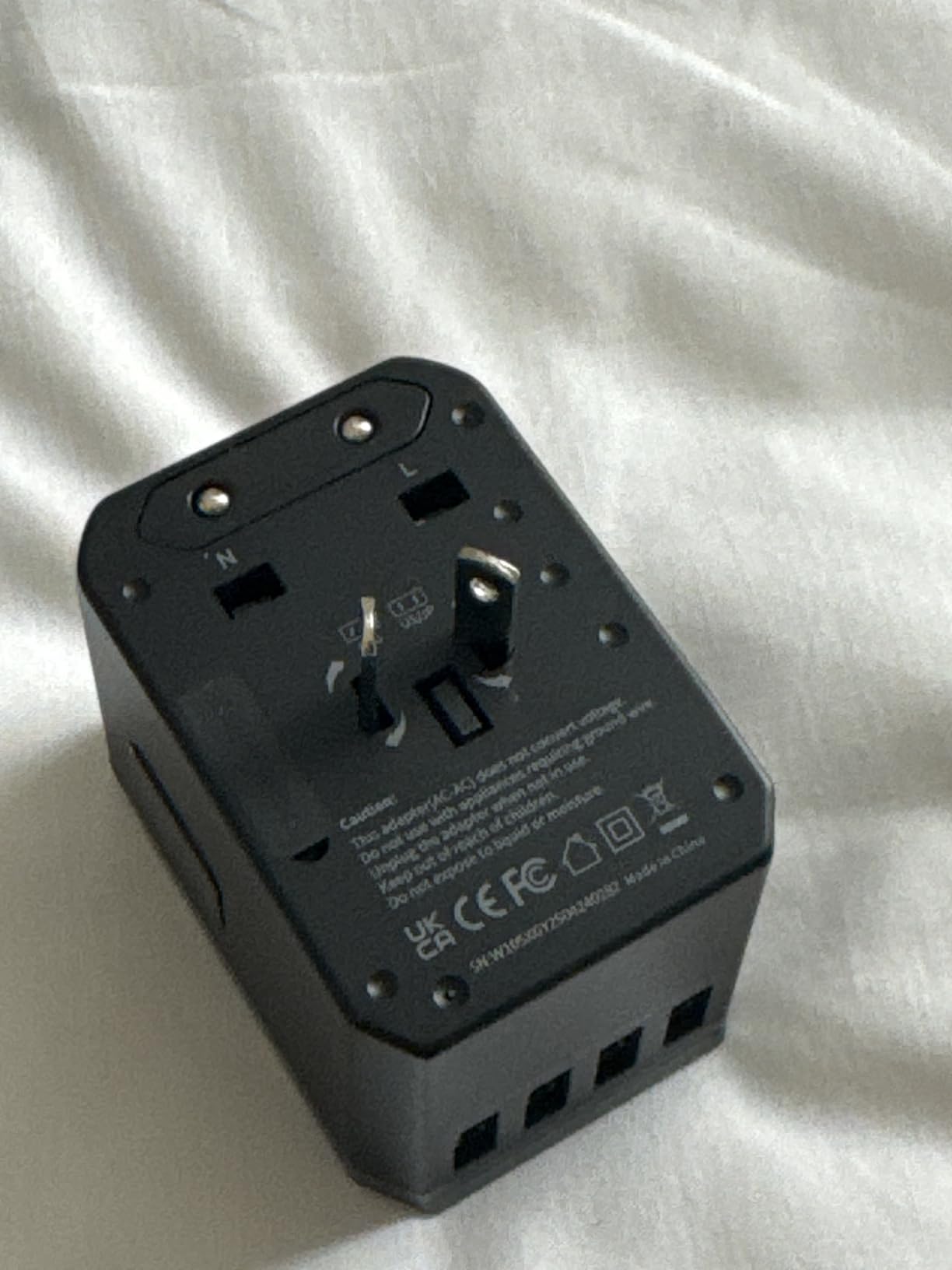 EPICKA Universal Travel Adapter with 1AC/3 USB-C/2 USB-A Ports | Travel Plug Adapter for EU/US/UK/AUS, Supports Charging for Multi-Device, Not A Voltage Converter, TA-105+, Grey customer photo 1