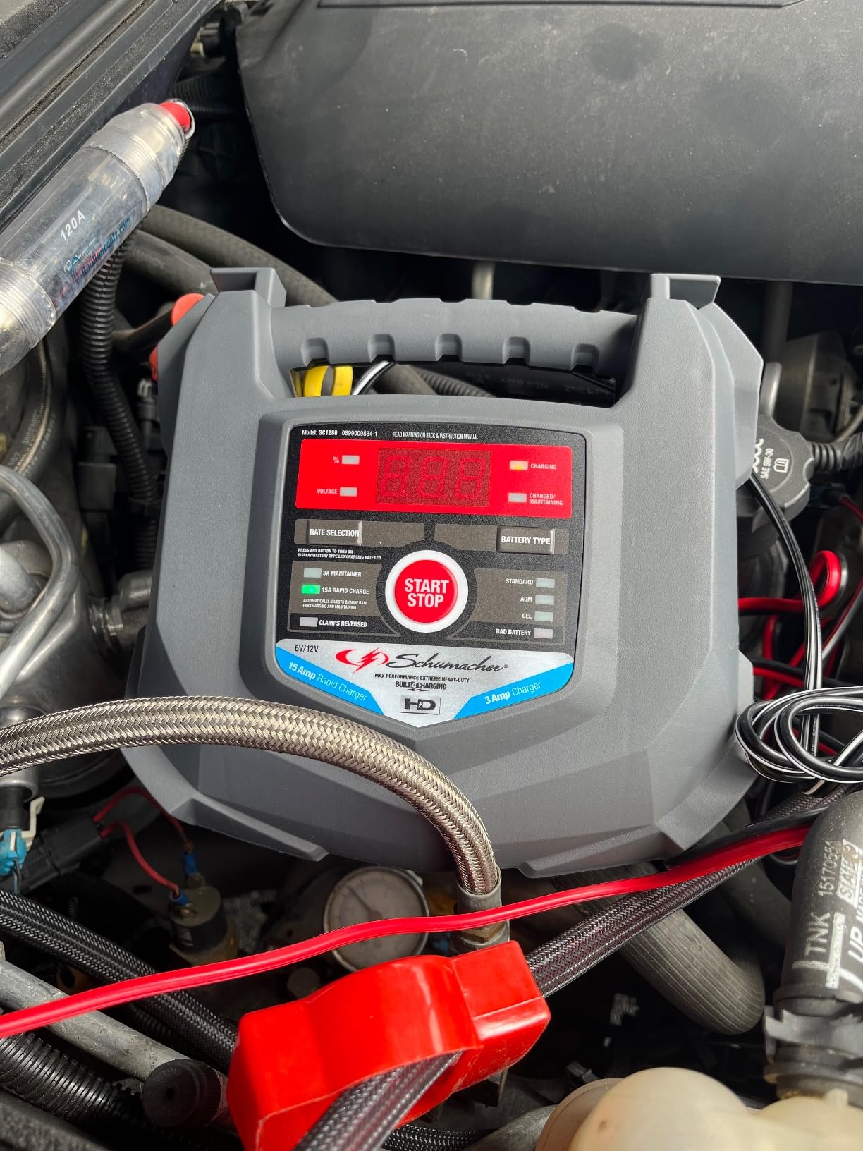 Schumacher Electric Car Battery Charger 12V/6V - Trickle Charger, Maintainer for Automobile & Marine Batteries (AGM/Gel/Deep Cycle) - SC1280 | 3A Trickle Charge, Restores Batteries, Fully Automatic & Microprocessor Controlled customer photo 1
