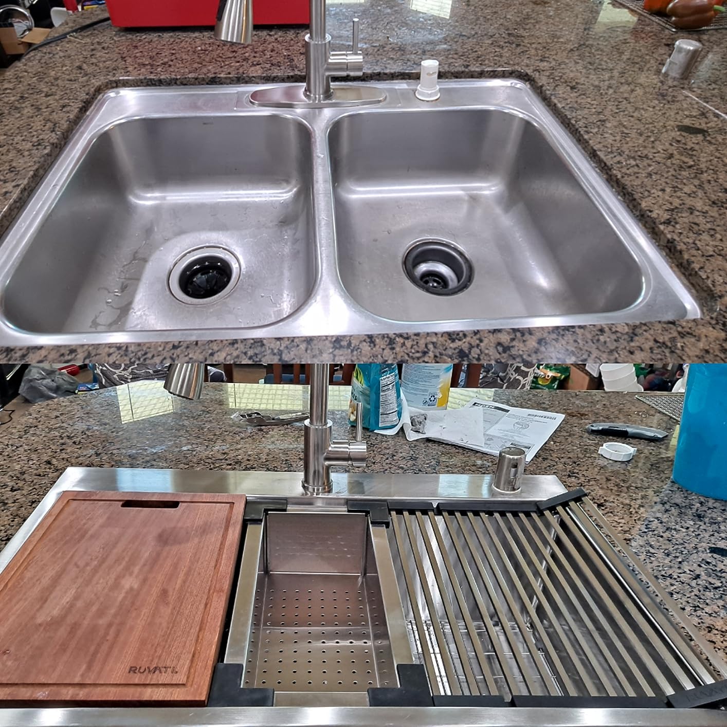 Ruvati 33x22-in 16-Gauge Workstation Topmount Kitchen Sink - RVH8003 customer photo 1