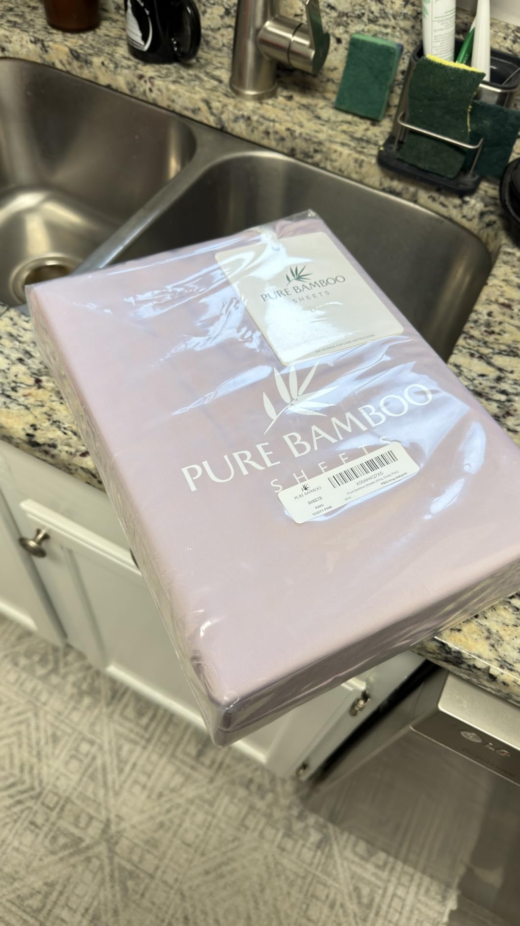 King Sheets by Pure Bamboo, Genuine 100% Organic Viscose Derived from Bamboo Bed Sheet Set, Luxuriously Soft & Cooling, Double Stitching, 2 Year Quality Promise (King, Sea Glass) customer photo 2