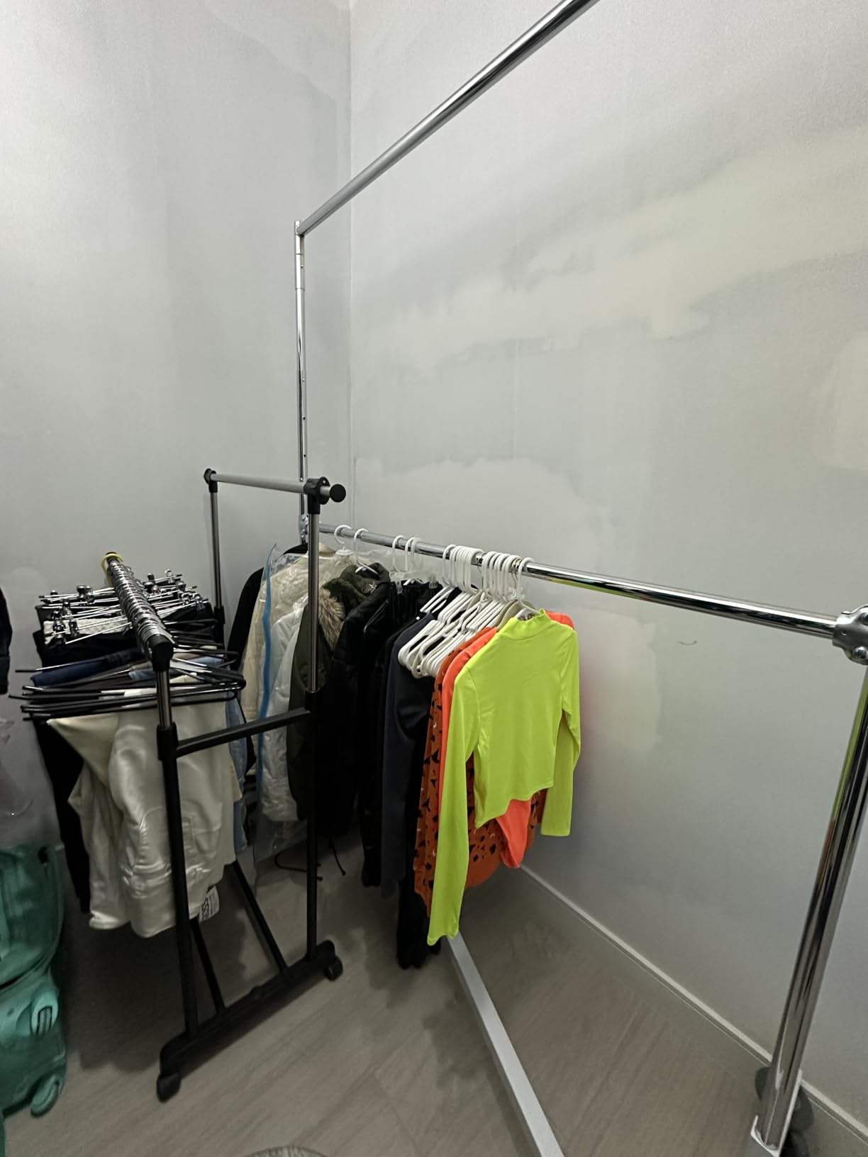 Only Hangers Industrial Strength Z Rack with Add-On Hangrail and Built-in Height Extensions (Orange) customer photo 2