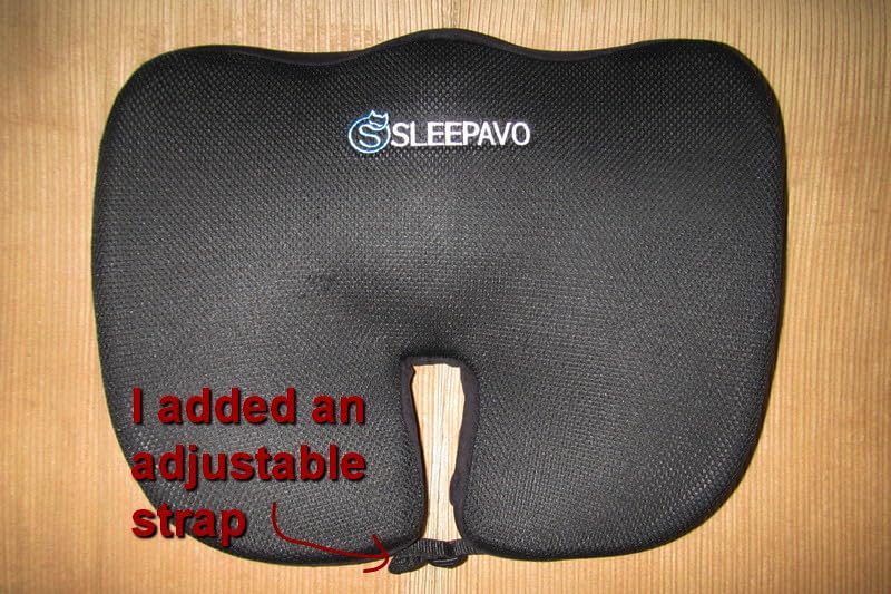 Sleepavo Office Chair Cushion - Seat Cushion for Tailbone Pain Relief - Butt Pillow for Coccyx, Sciatica, and Lower Back Pain - Orthopedic Chair Pad for Lumbar Support in Office Desk, Car, Airplane customer photo 2