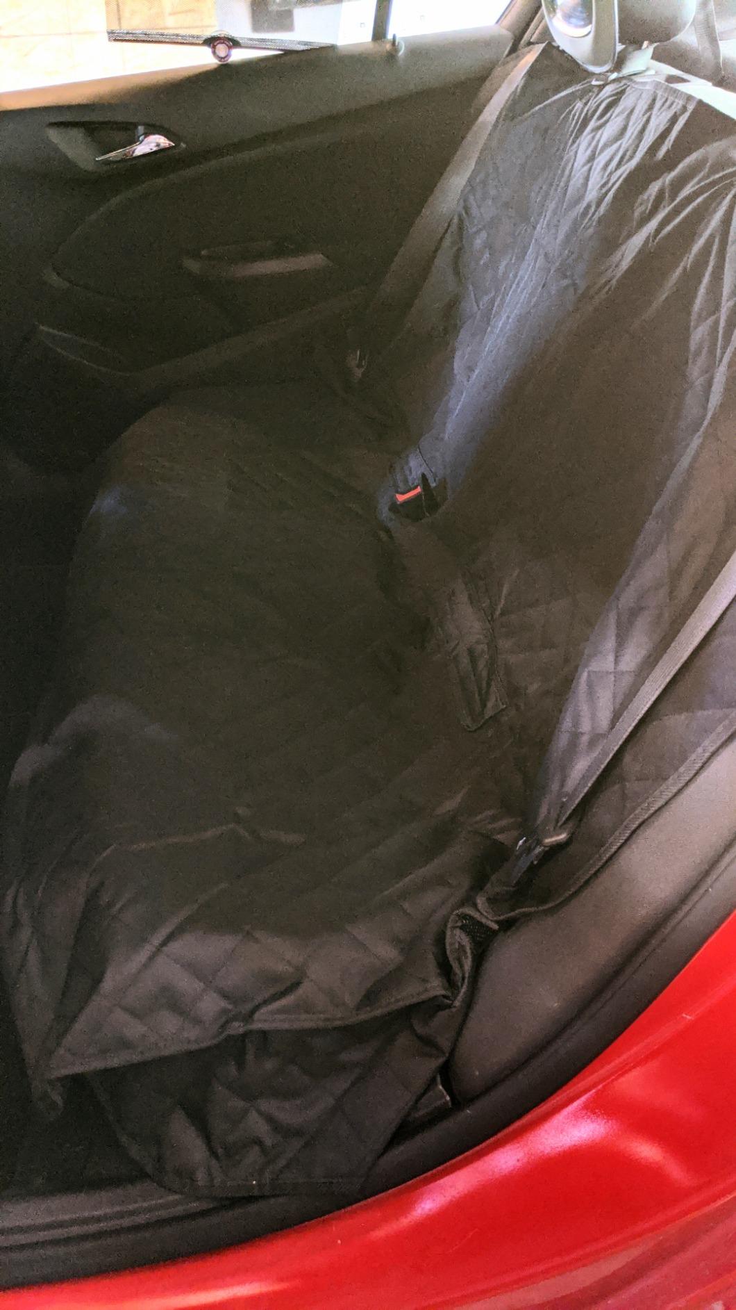 VIEWPETS Bench Car Seat Cover Protector, Waterproof Heavy-Duty, Black | Nonslip Dog Back Seat Cover Protect from Mud, Spills, Scratches, Machine Washable, Universal Fit for Vehicles, Trucks & SUVs customer photo 1