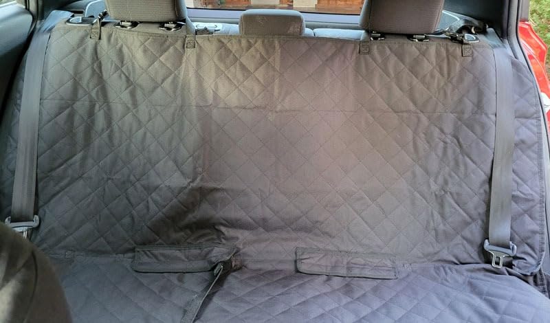 VIEWPETS Bench Car Seat Cover Protector, Waterproof Heavy-Duty, Black | Nonslip Dog Back Seat Cover Protect from Mud, Spills, Scratches, Machine Washable, Universal Fit for Vehicles, Trucks & SUVs customer photo 2