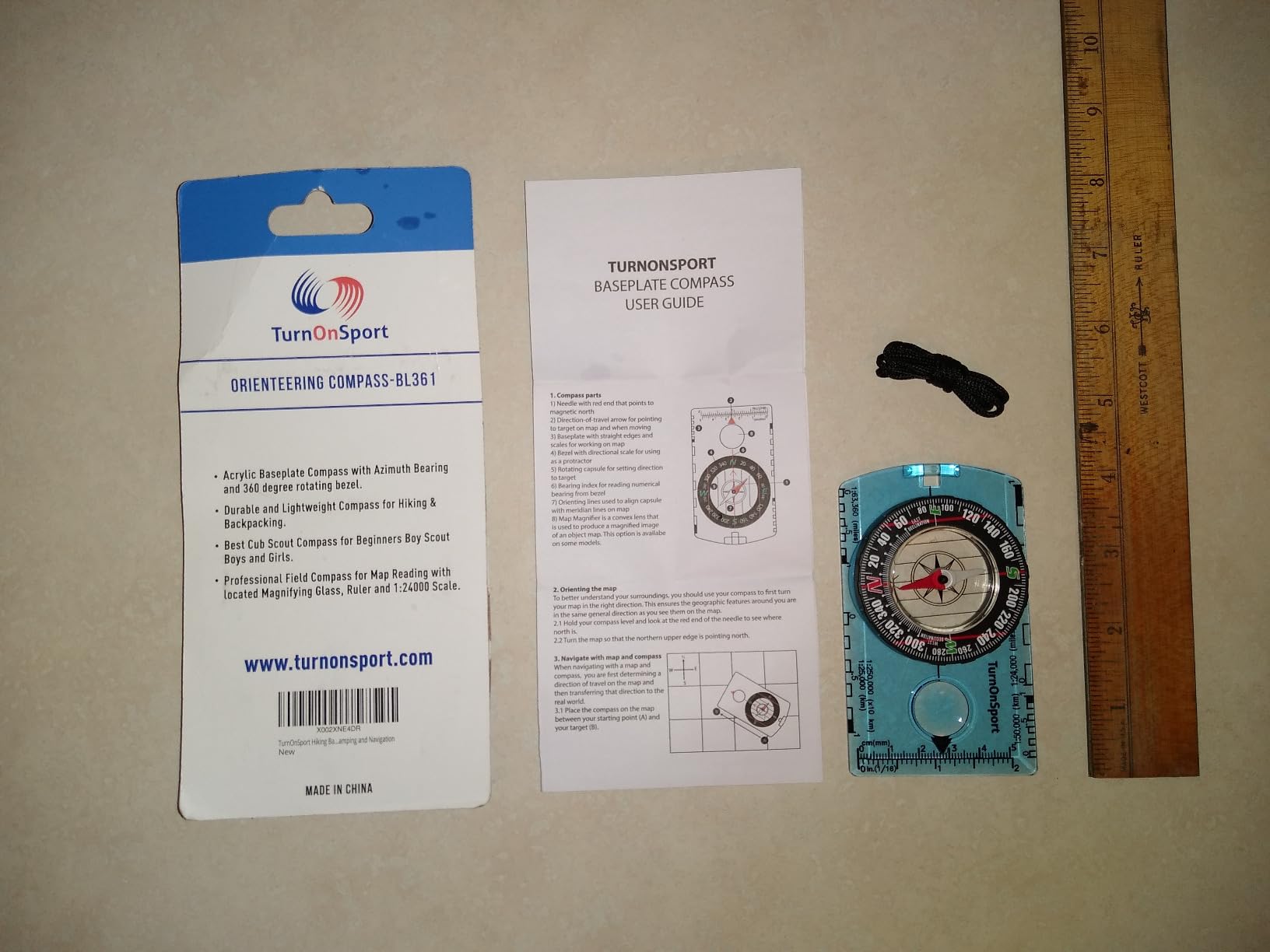 TurnOnSport Orienteering Compass - Advanced Scout Compass for Hiking, Camping, and Backpacking - Best Survival Gifts for Kids customer photo 1