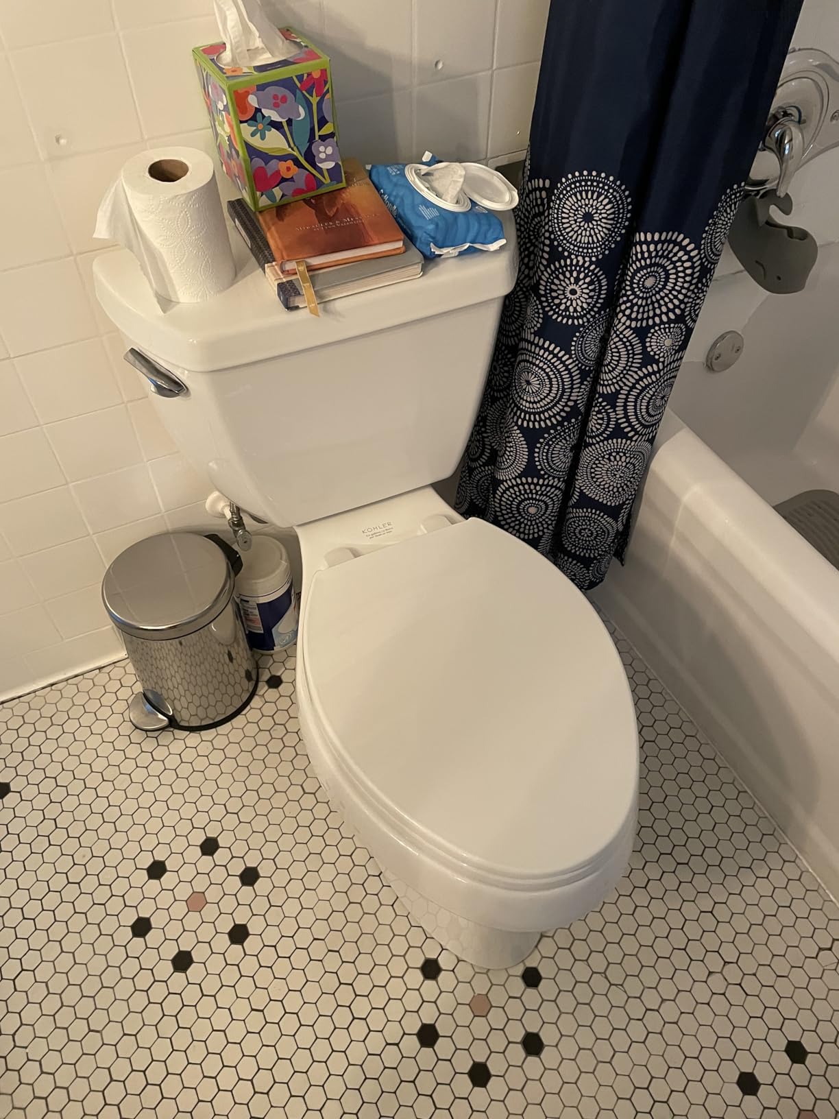 KOHLER Brevia Slow Close Elongated Toilet Seat, White | 20110-0, Grip-Tight Bumpers, Quiet Close, Quick-Attach Hardware customer photo 2