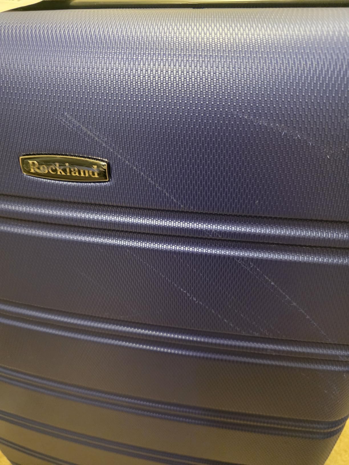 Rockland Melbourne Hardside Expandable Spinner Wheel Luggage, Checked Large 28
