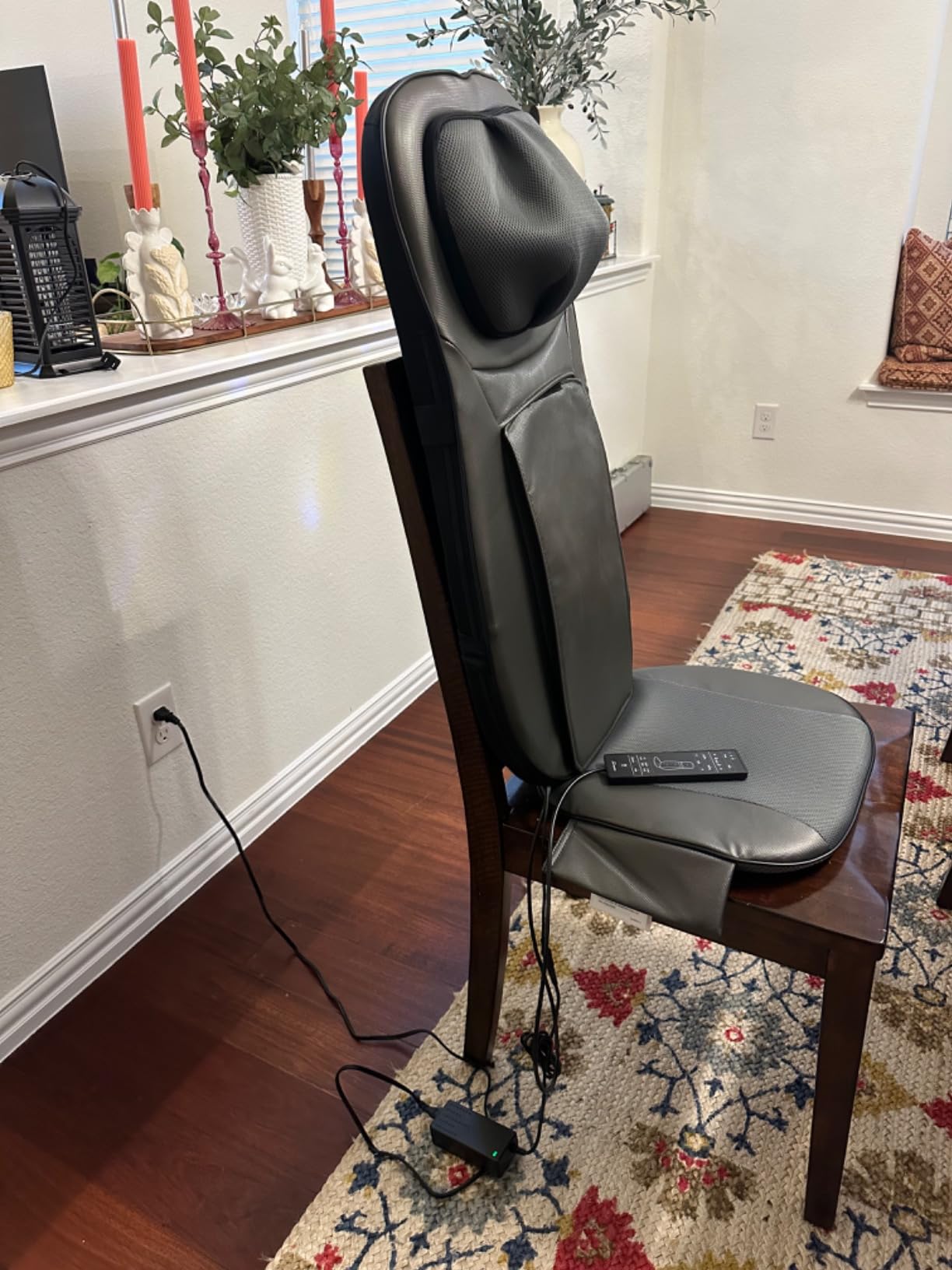 Snailax Shiatsu Neck & Back Massager with Heat Chair Pad Kneading Massage - Adjustable Neck, Spot & Rolling Massage, Seat Vibration, 5/10/15 Min Timer customer photo 1