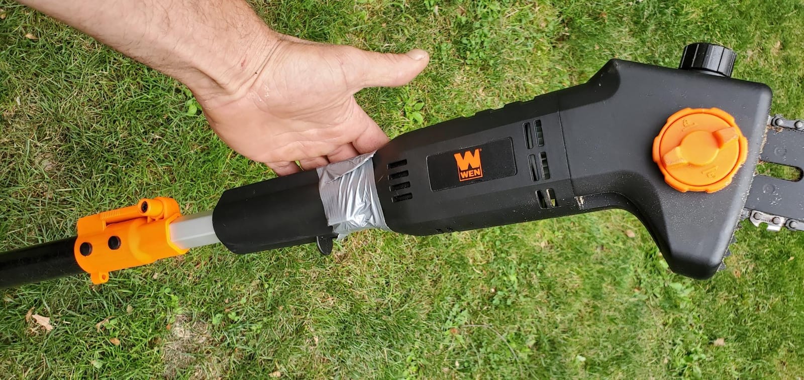 WEN 4019 6-Amp 8-Inch Electric Telescoping Pole Saw, Corded electric - Black&orange customer photo 2