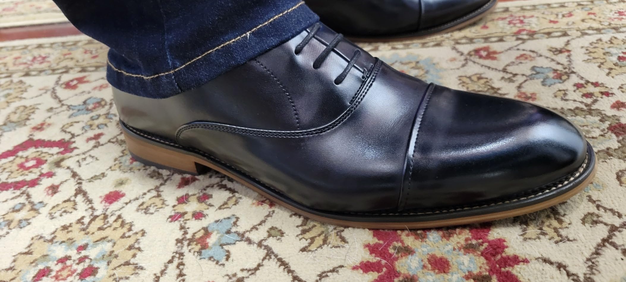 Bruno Marc Men's Cap-Toe Formal Dress Shoes customer photo 2