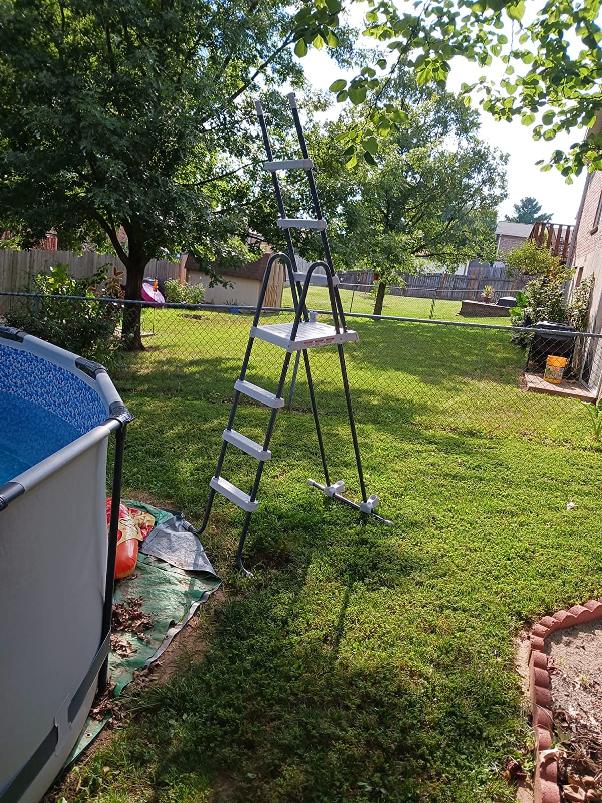Intex 28076E Deluxe Pool Ladder with Removable Steps for Intex Pools with Wall Height of 48 Inch customer photo 1