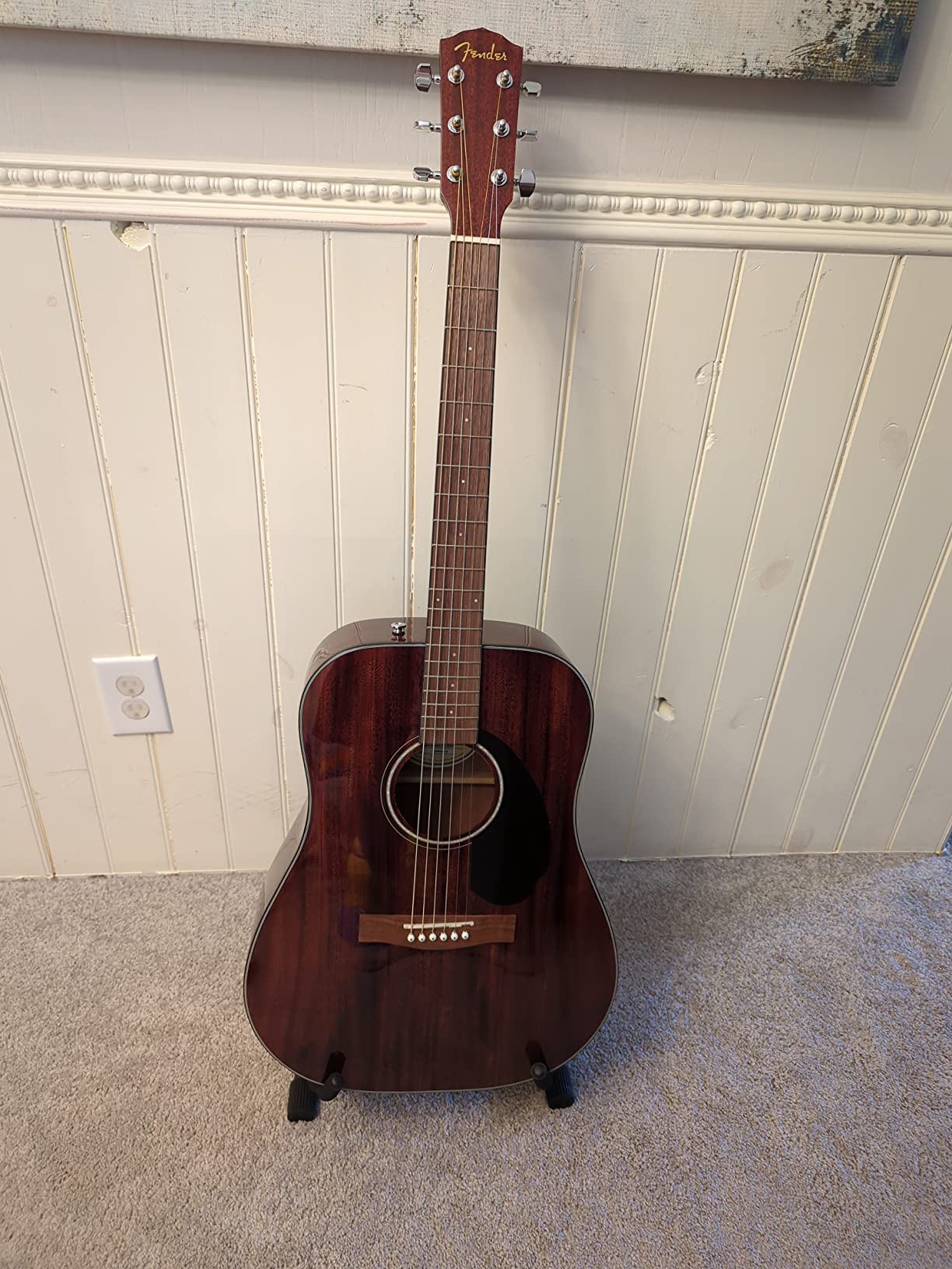 Fender CD-60S Dreadnought Acoustic Guitar, All-Mahogany, 2-Yr Warranty | CD-60S Dreadnought Classic Design with Rounded Walnut Fingerboard customer photo 1