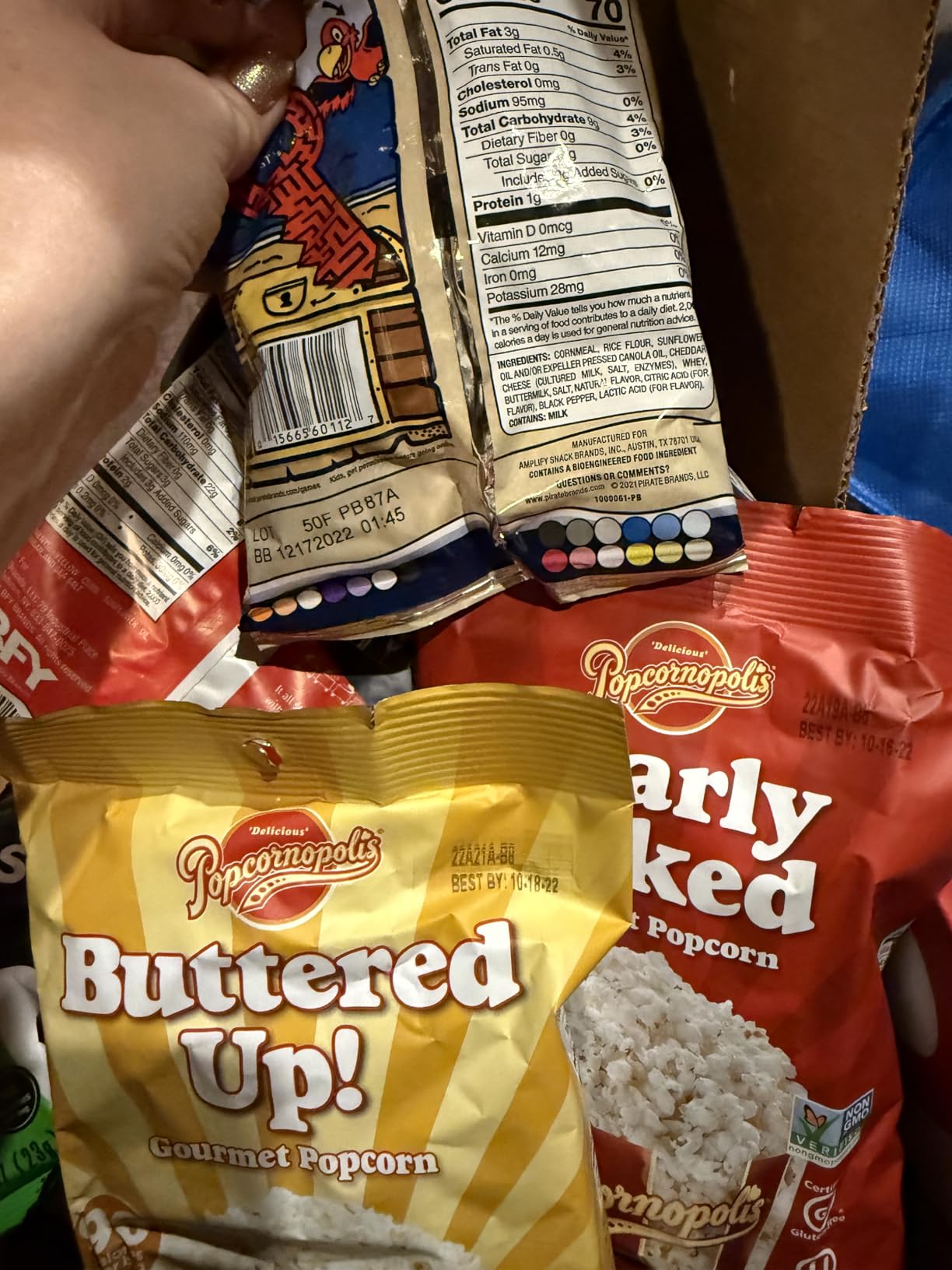 Snack BOX Gluten Free Healthy Care Package (34 Count) Fathers Day Holiday, Teachers, Back to School, College, Students, Exams, Gift Baskets, Birthday, Office, Over 3 LBS of Variety Pack Chips, Popcorn, Bars customer photo 1