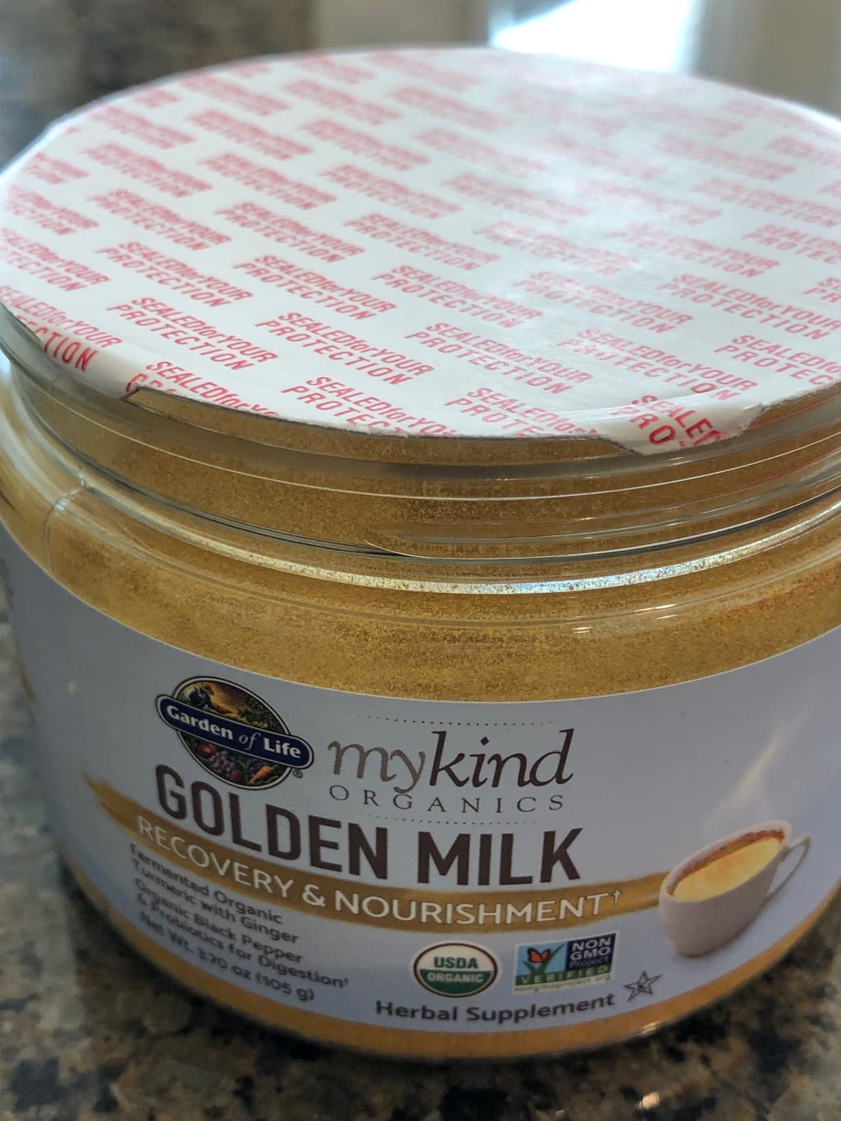 Garden of Life Organics Golden Milk Recovery & Nourishment Powder - 44mg Turmeric Curcumin (95% Curcuminoids), Ashwagandha - Organic Non-GMO Vegan & Gluten Free Herbal Supplements, 30 Servings customer photo 2