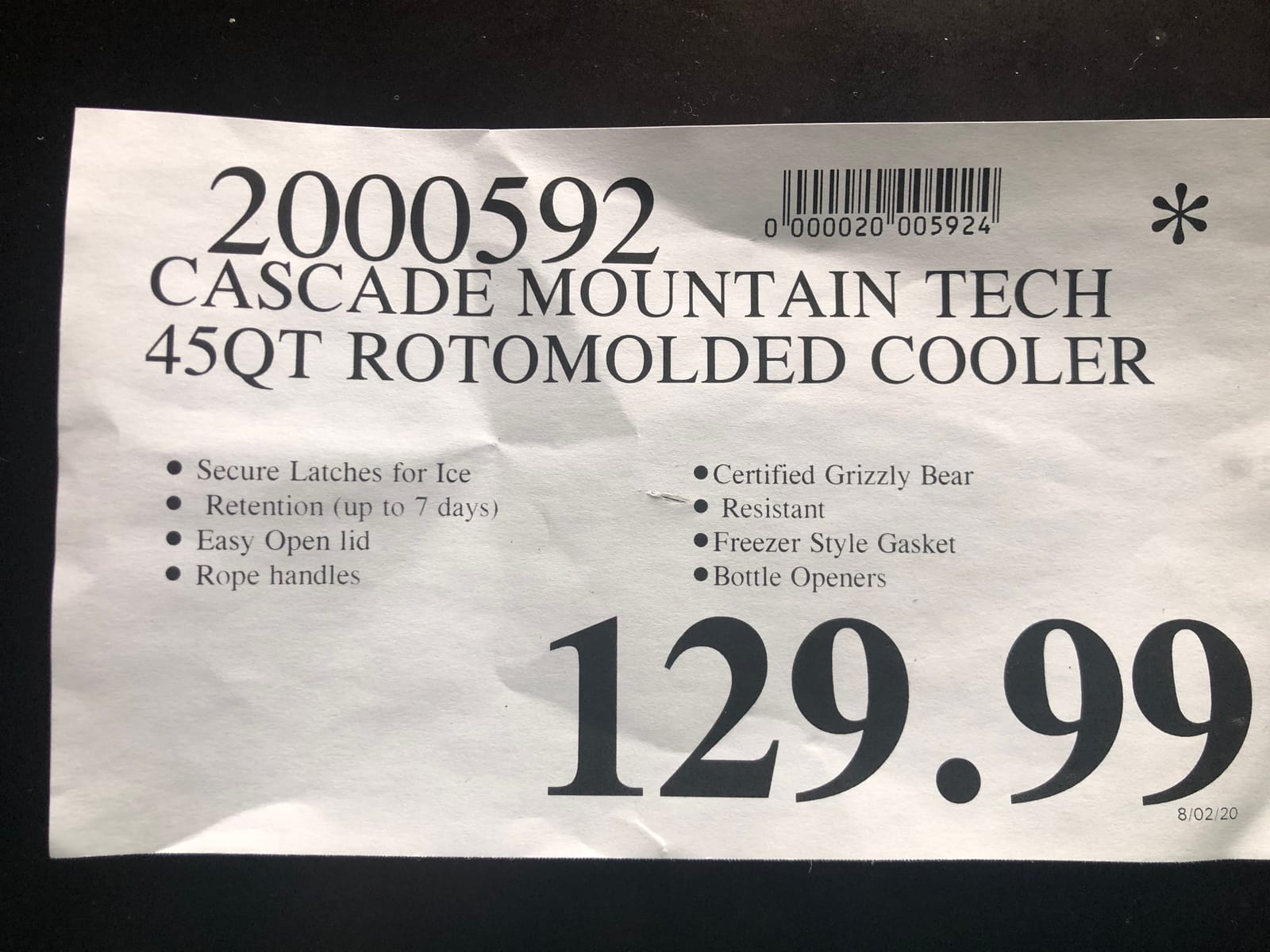 Cascade Mountain Tech Rotomolded Cooler - Heavy Duty for Camping, Fishing, Tailgating, Barbeques, and Outdoor Activities - 45 Quart, White customer photo 1