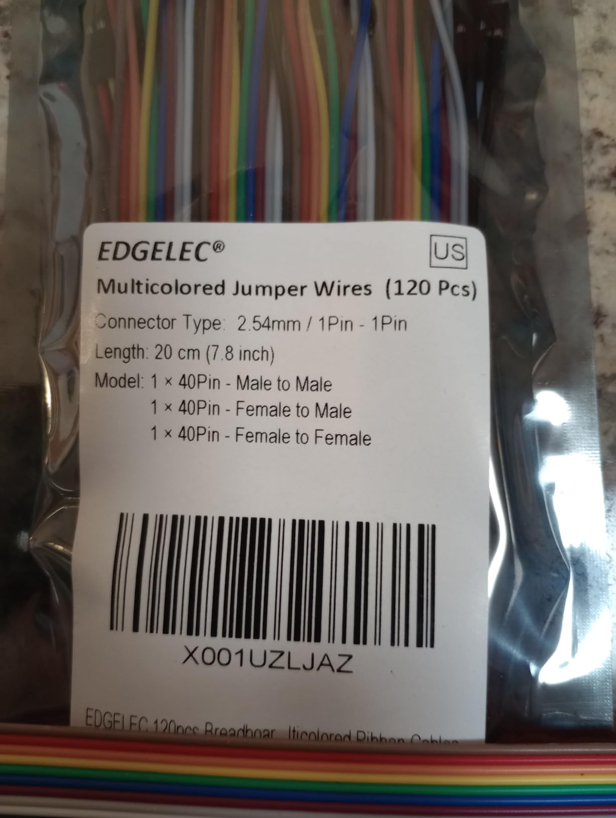 120pcs 20cm Breadboard Jumper Wires Dupont Cable Assorted Kit | 10cm 15cm 30cm 40cm 50cm 100cm Optional Male to Female Male to Male Female to Female Multicolored Ribbon Cable customer photo 2