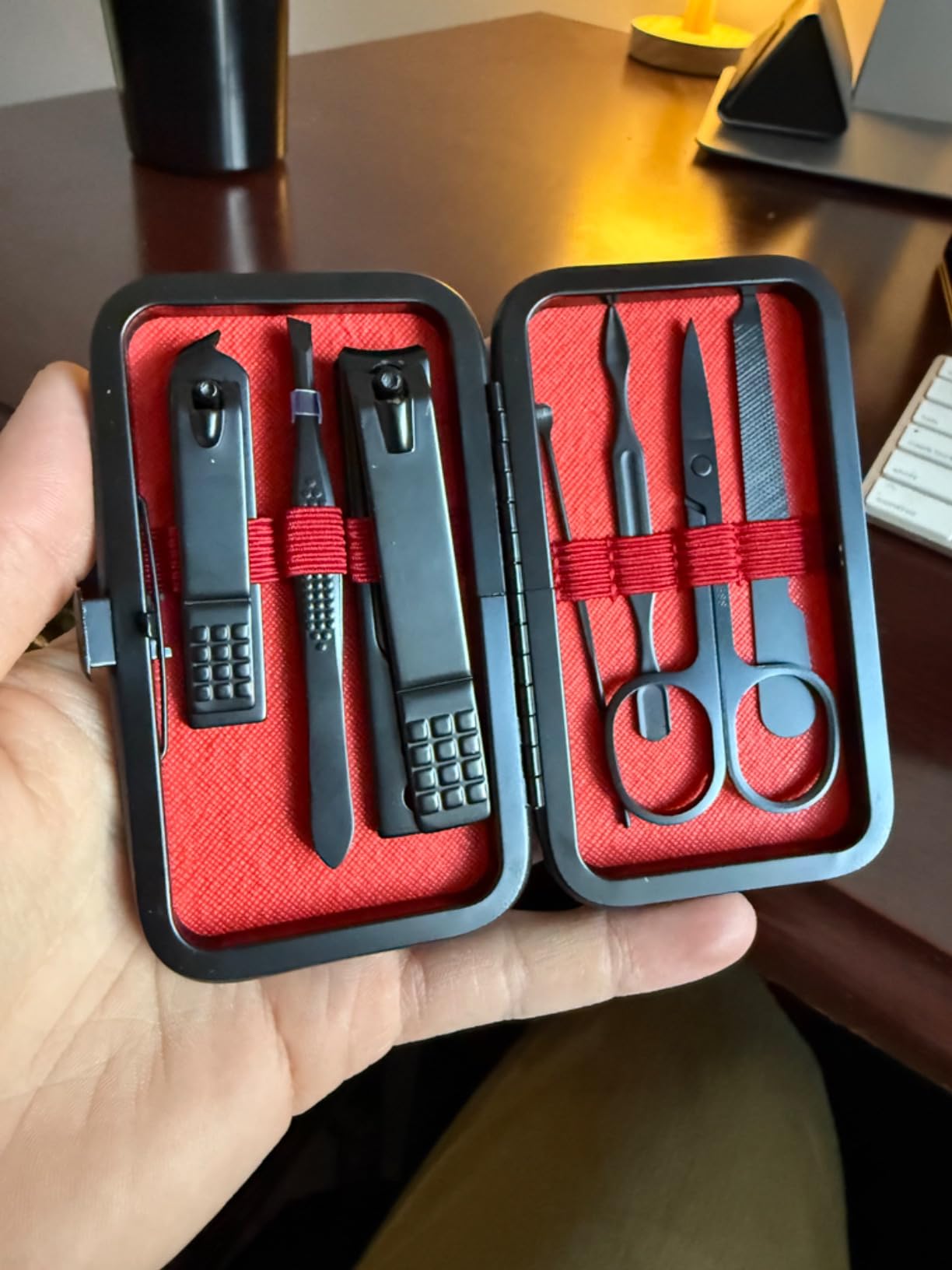 Aceoce Manicure Set Professional Nail Clippers Set Manicure Pedicure Kit | Stainless Steel Finger Toe nail Clippers, Mens Accessories, Personal Care Tools, Travel Nail Care Tools Kit, Gifts for Men Women customer photo 2