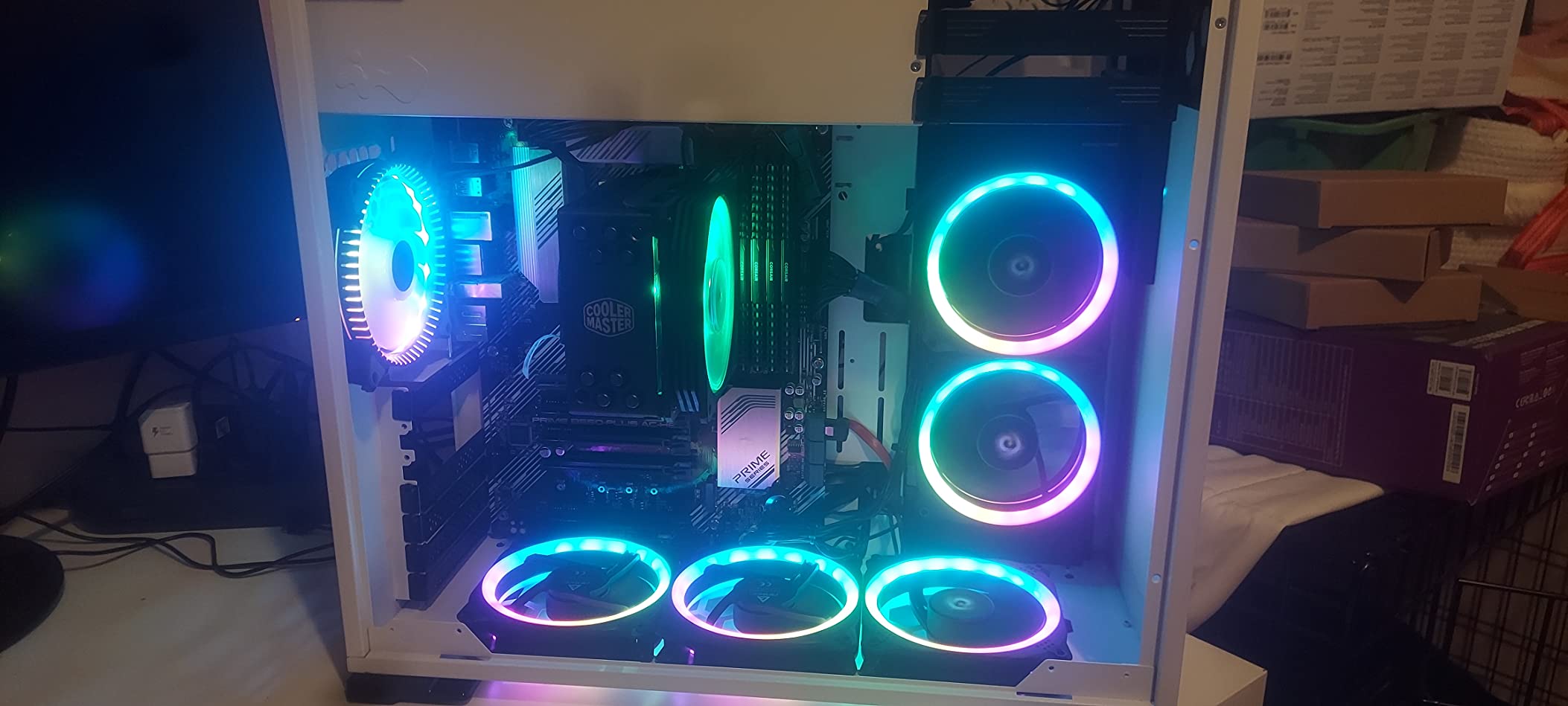 Cooler Master Hyper 212 PRO ARGB CPU Air Cooler, 4 Heat Pipes, PWM Fan | AMD AM5/AM4 & Intel LGA1851/1700 Support Cooler, Quiet Cooling, 120mm PWM Fan, ARGB, 152mm, Easy Installation customer photo 2