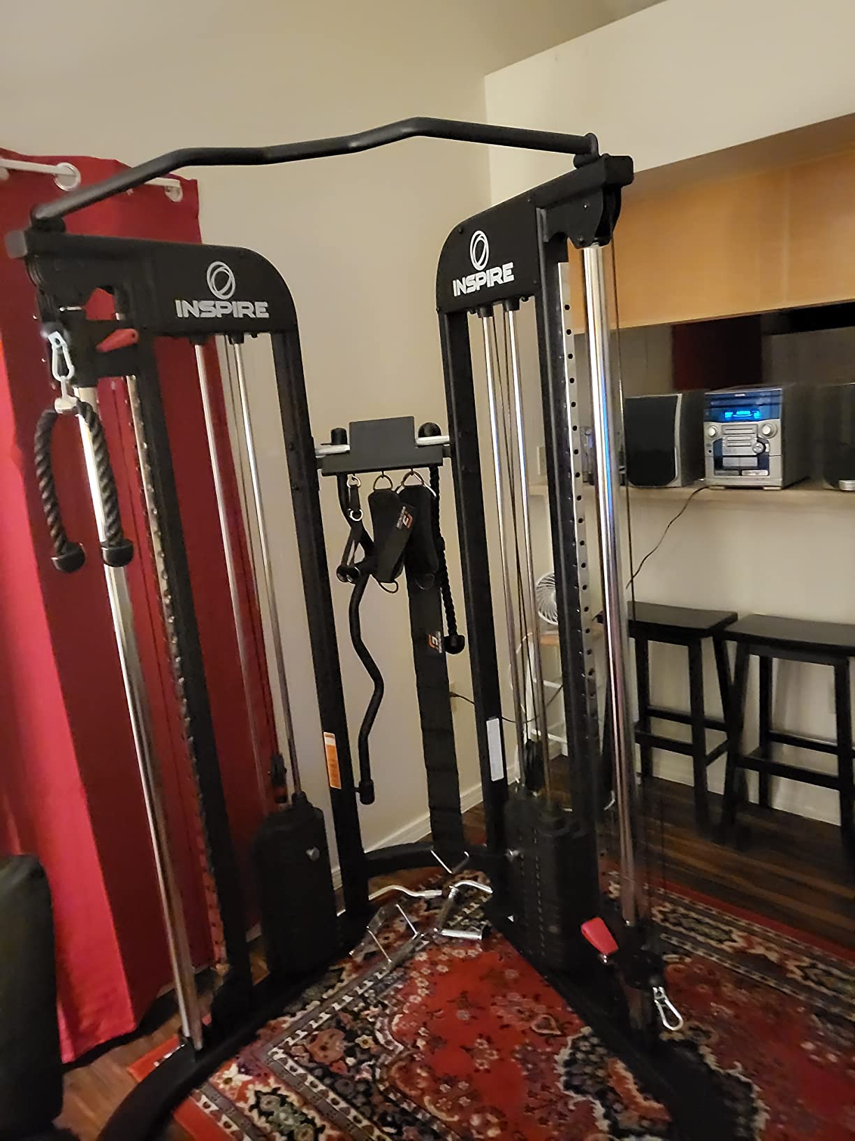 Inspire Fitness FTX Functional Trainer - Compact at Home Workout Machine with Accessories - Space Saving Design - Home Gym Cable Machine and Two 165 lb Weight Stacks customer photo 1