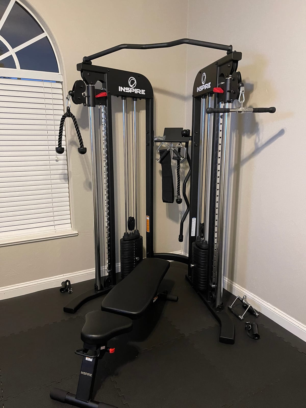 Inspire Fitness FTX Functional Trainer - Compact at Home Workout Machine with Accessories - Space Saving Design - Home Gym Cable Machine and Two 165 lb Weight Stacks customer photo 2