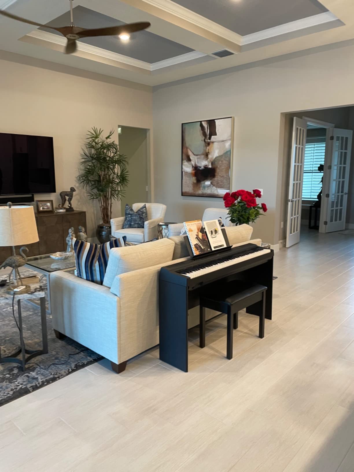 Yamaha P125 88-Key Weighted Digital Piano Home Bundle with Furniture Stand and Bench customer photo 1