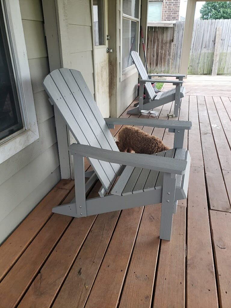 Charlestown Commercial Grade Indoor/Outdoor Adirondack Chair, Weather Resistant Durable Poly Resin Deck and Patio Seating, Red | All-Weather Poly Resin, Indoor/Outdoor, Commercial Grade, 350 LB Capacity customer photo 1