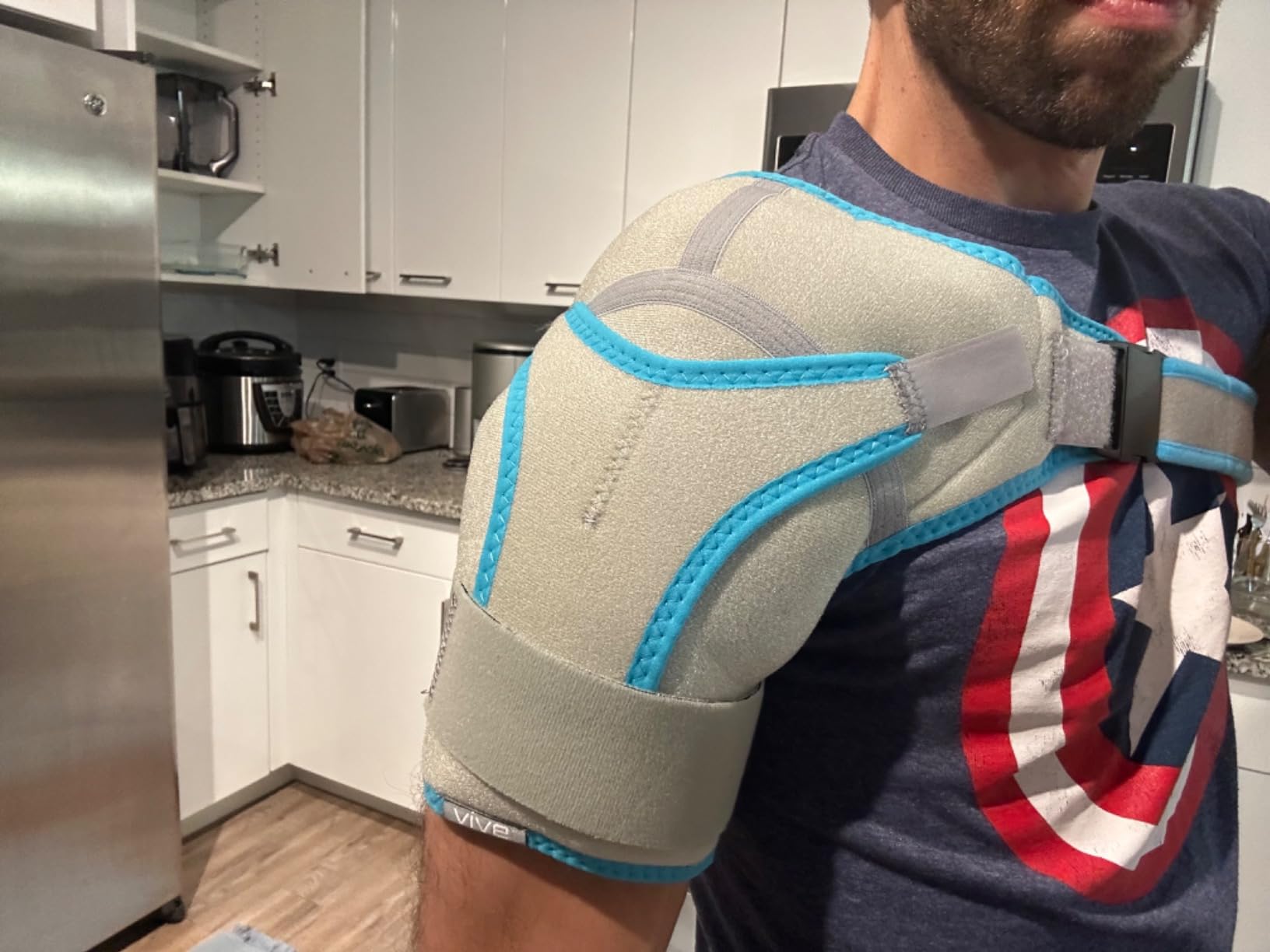 Arctic Flex Shoulder Ice Pack Brace - Rotator Cuff Cold Gel Wrap Therapy | Heat or Cooling Support Immobilizer with Compression Stability for Tendonitis, Dislocated Joint, Left & Right Arm Pain Relief customer photo 2