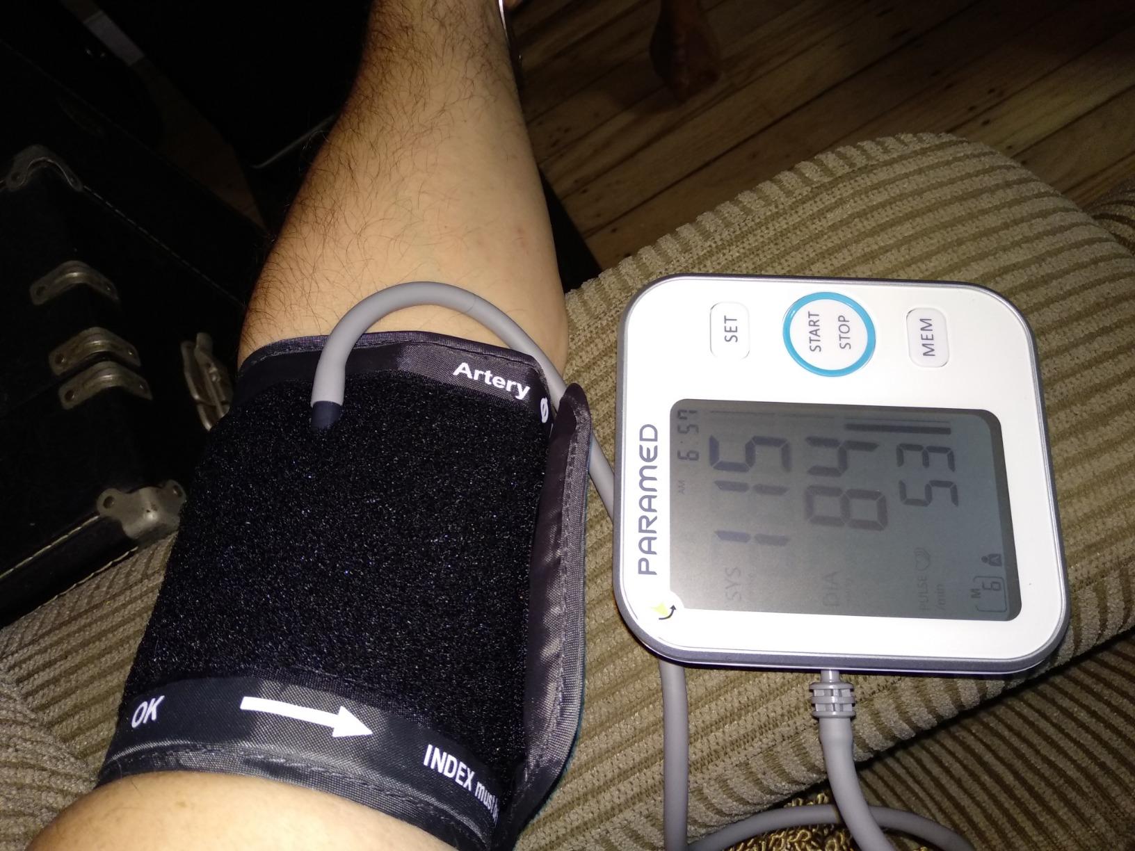 Paramed Blood Pressure Monitor - Bp Machine - Automatic Upper Arm Blood Pressure Cuff 8.7-16.5 inches - Large LCD Display 120 Sets Memory - Device Bag & Batteries Included customer photo 1