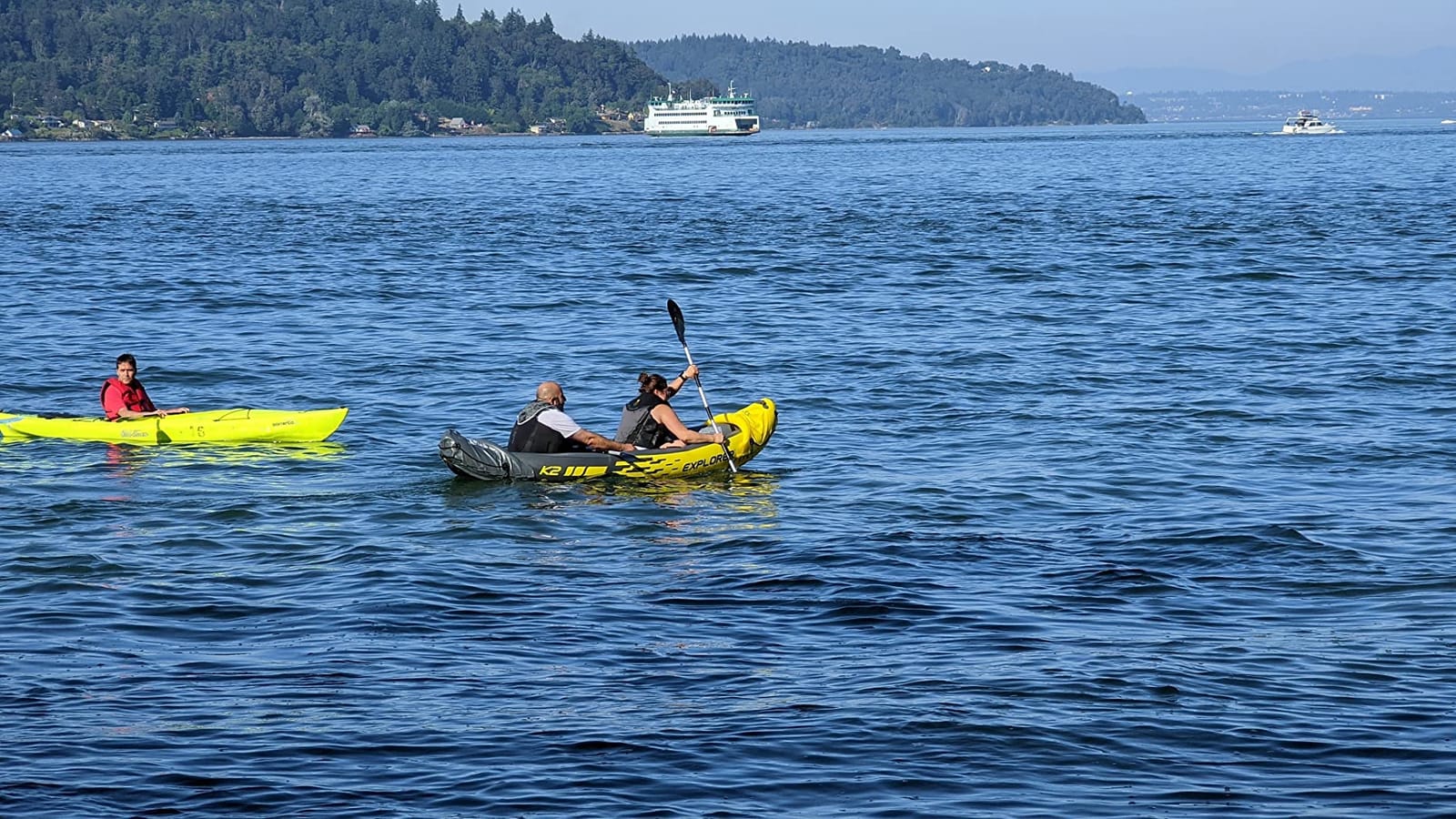 INTEX Explorer Kayak 2-Person Portable Set w/Paddles & Pump, 2-Pack | 68307EP - Sit-on Tandem Kayak with Removable Seats and Skeg for Lakes & Rivers, 10ft 3 in x 3ft customer photo 1