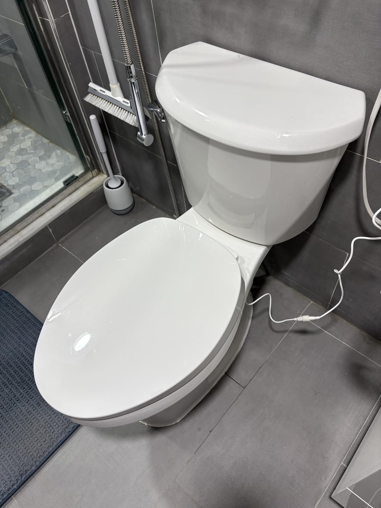 KOHLER 10349-0 PureWarmth Heated Elongated Toilet Seat, Soft Close Toilet Seat, Quiet-Close, Slow Close, Night Light, White customer photo 1