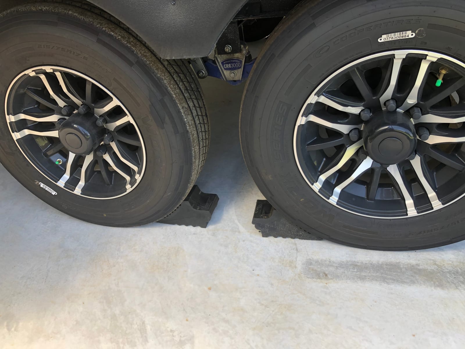 Wheel Chocks for Cars, RVs, Trucks, Trailers, and Vehicles G.V.W. up to 8T, 4 Pack - Anti Slip Bottom Tire Chock for All Weather Use - RV, Travel Trailer, Pop Up Camper Accessory customer photo 2