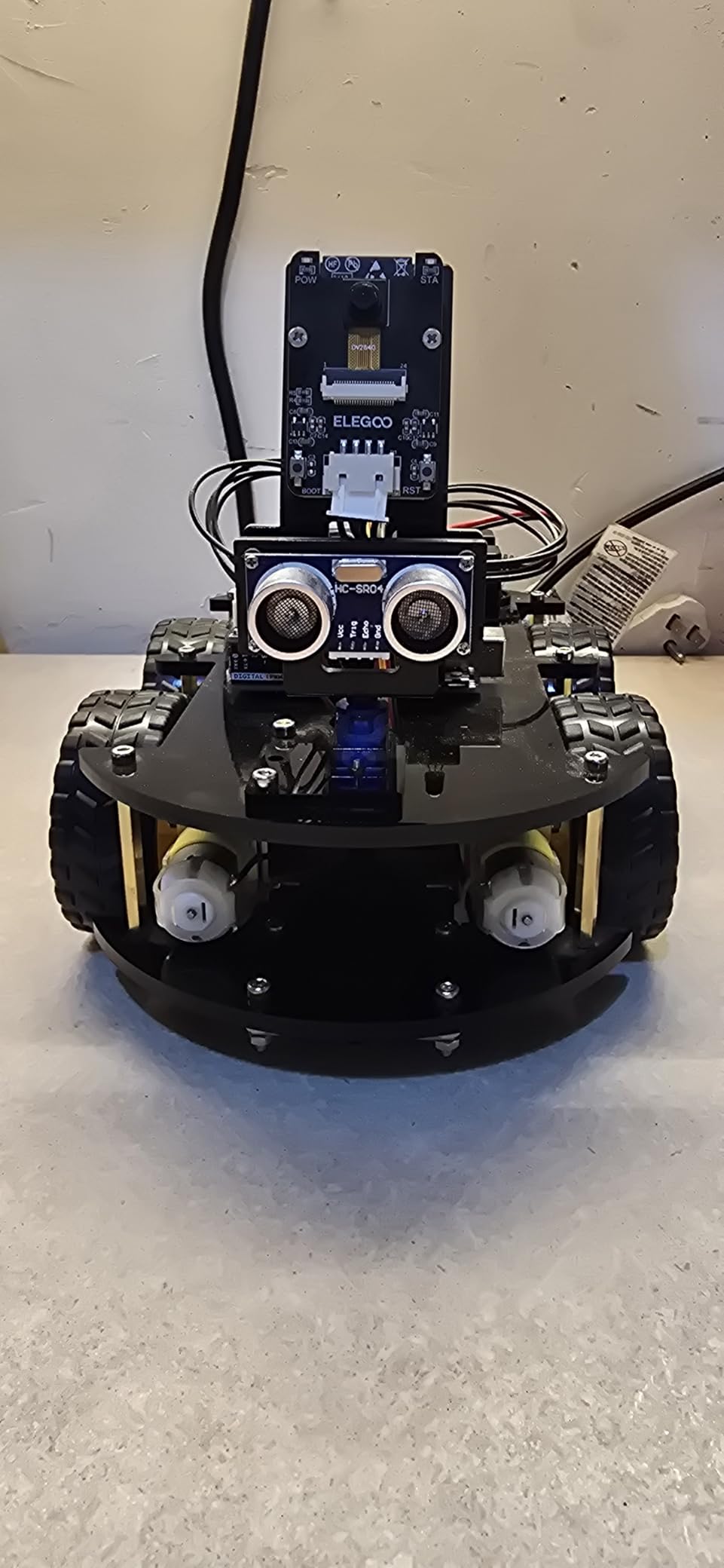 ELEGOO UNO R3 Smart Robot Car Kit V4 with Camera, Compatible with Arduino IDE, FPV Video, Line Tracking, Obstacle Avoidance, Auto Follow, App & IR Control, Class STEM Building & Coding Kit, Gift for 12+ customer photo 2