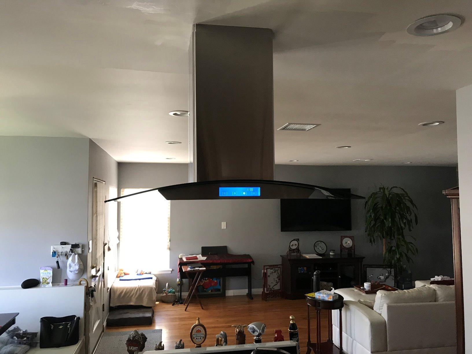 36 in. Lumin Coll 380 CFM Ducted Island Range Hood, LED, Stainless Steel | Cosmo COS-668ICS900 Soft Touch Controls, 3 Fan Speeds, Permanent Dishwasher-Safe Baffle Filters, Glass Visor customer photo 2