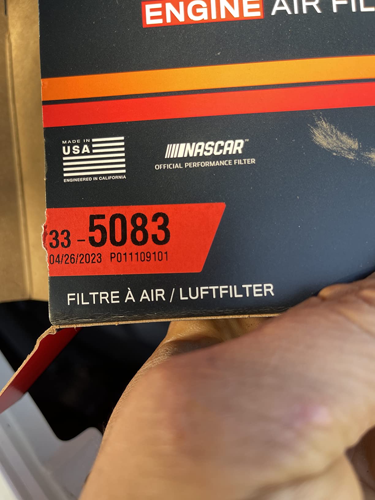 K&N High-Flow Original Lifetime Engine Air Filter: Increase Power: Premium, Washable: Compatible with 2019-2026 Cadillac/Chevy/GMC: Escalade, Silverado, Suburban, Tahoe, Sierra, Yukon, 33-5083 customer photo 2