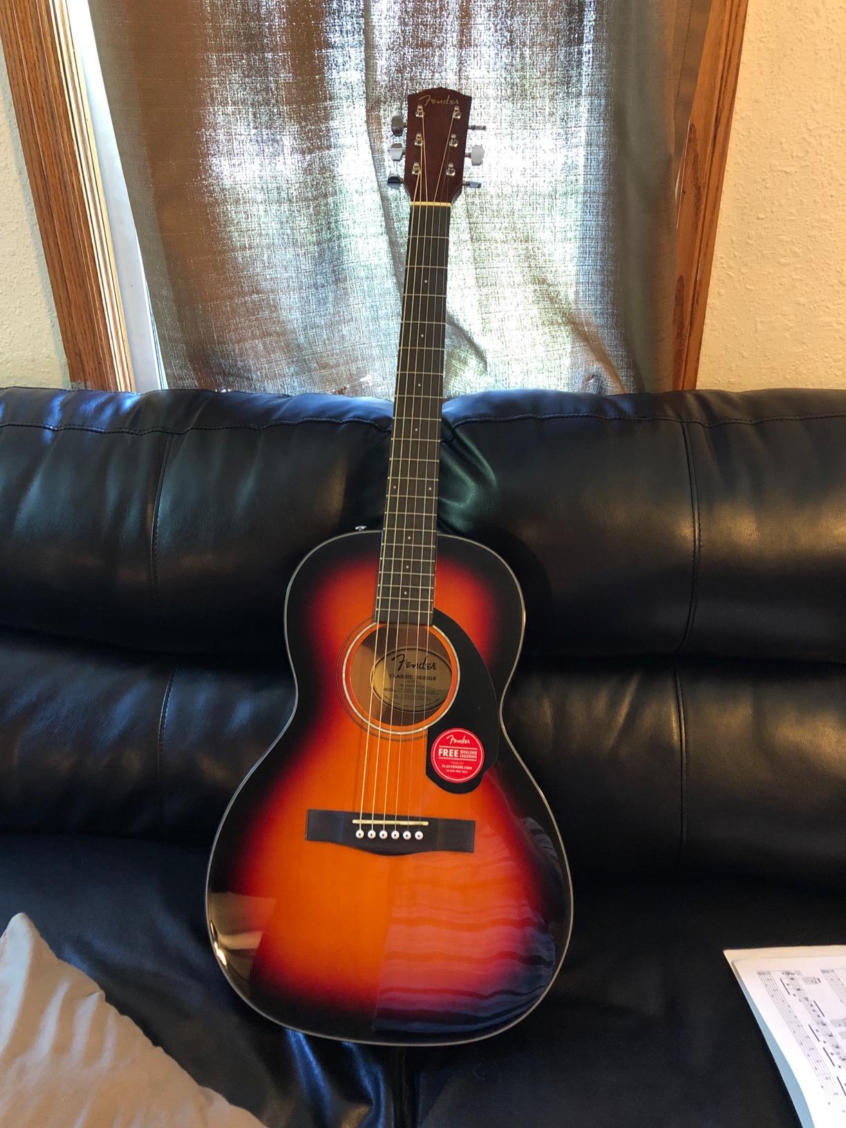 Fender CP-60S Parlor Acoustic Guitar, with 2-Year Warranty, Natural customer photo 2