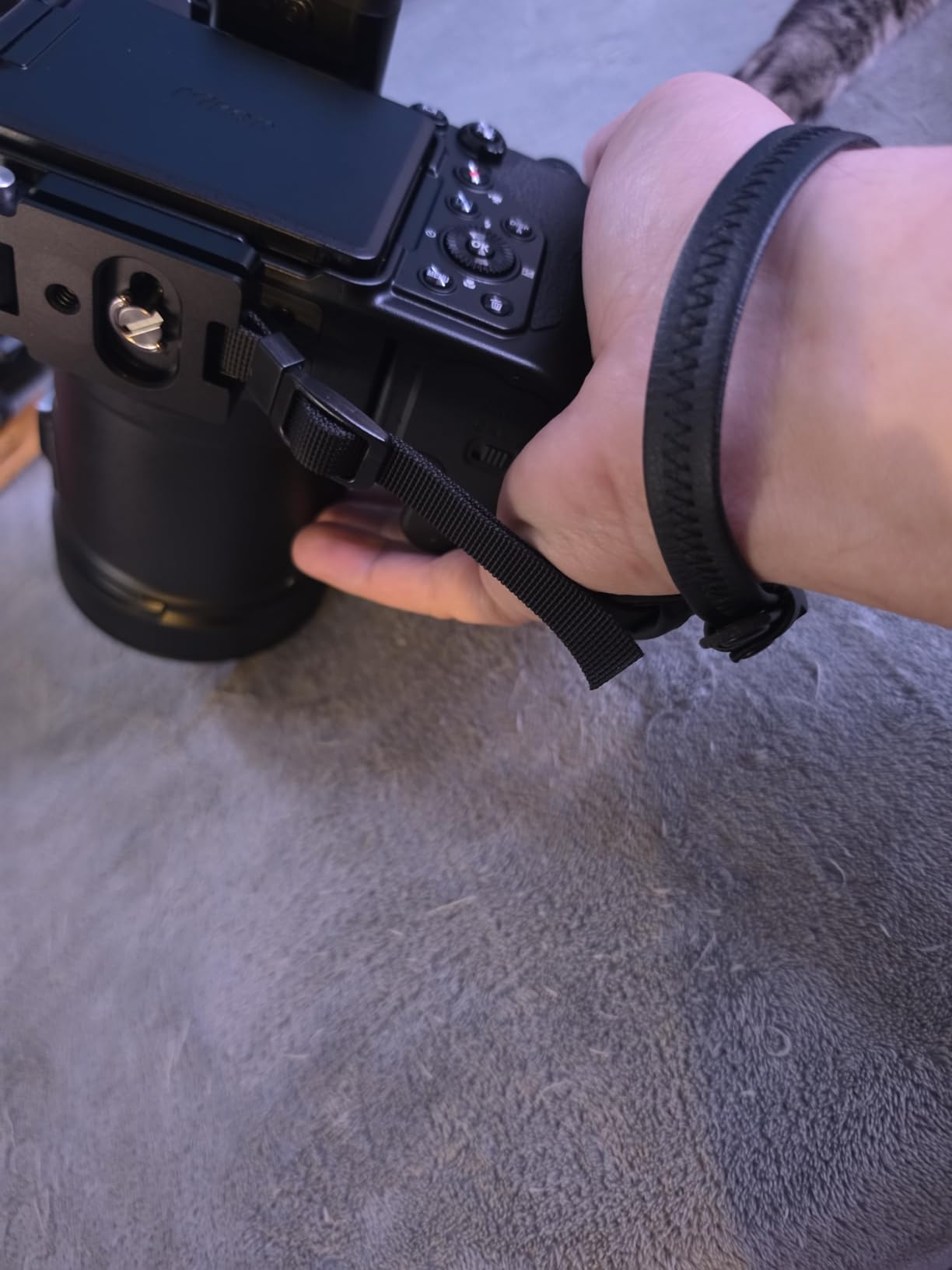 JJC Deluxe Microfiber Camera Hand Strap, Secure Padded Camera Wrist Strap customer photo 1