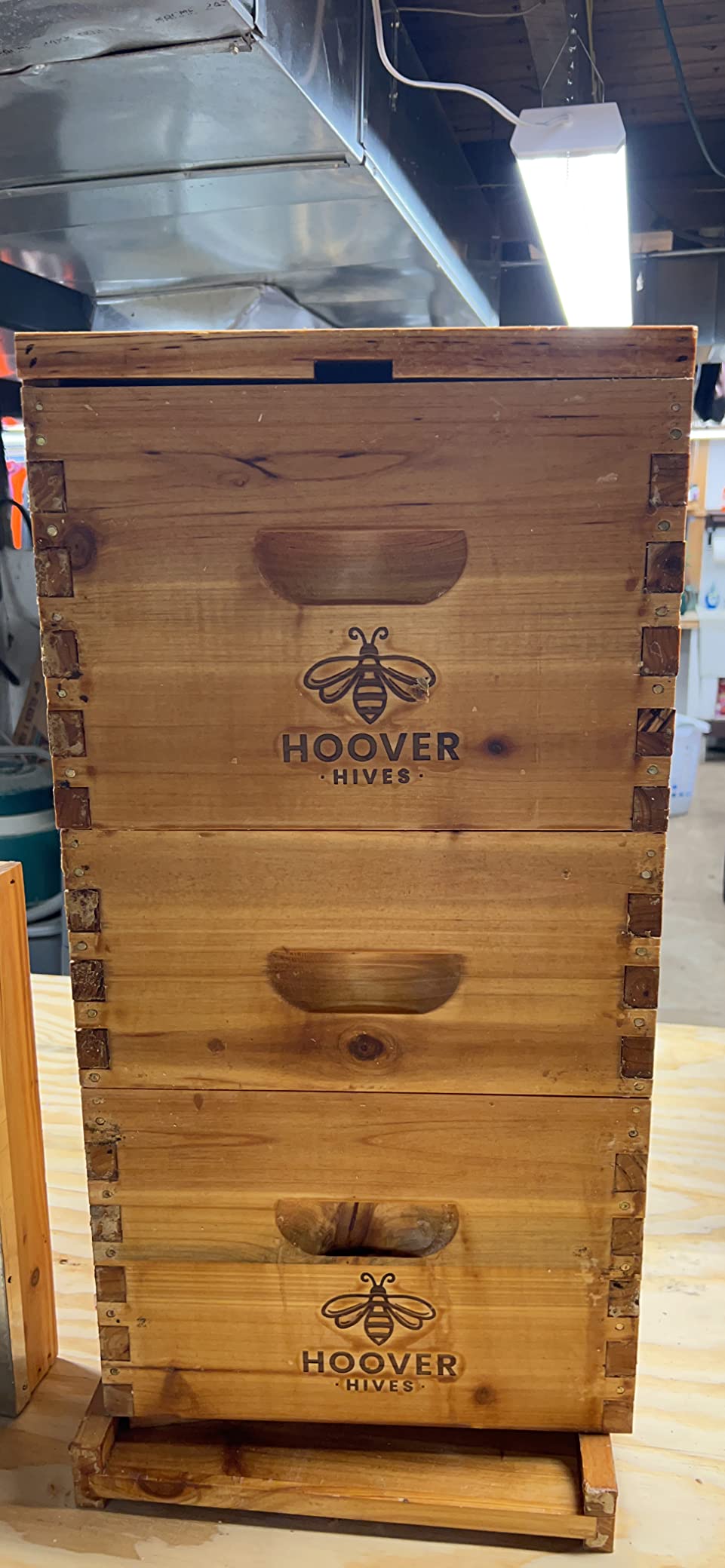 Hoover Hives Complete 8-Frame Beehive Kit - Wax-Coated Fir Wood, Includes 2 Deep Brood Boxes, 1 Medium Super, Langstroth Frames & CellTech Foundations - Durable, Weather-Resistant Beekeeping Supplies customer photo 1
