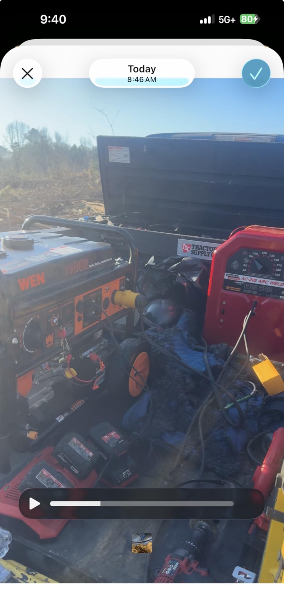 WEN 11,000-Watt 120V/240V Dual Fuel Portable Generator with Wheel Kit and Electric Start (DF1100T) customer photo 1