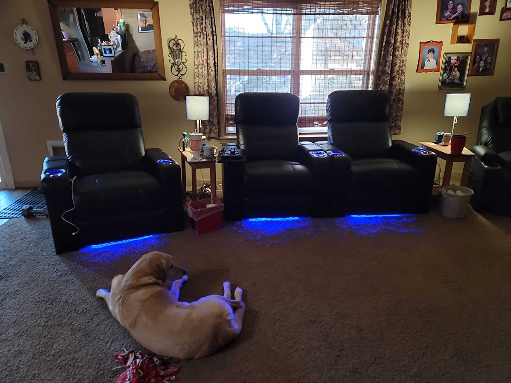 Seatcraft Julius Home Theater Seating Brown Single Recliner | Italian Leather, Big & Tall, Powered Headrest, Power Recline, USB-A charging customer photo 1