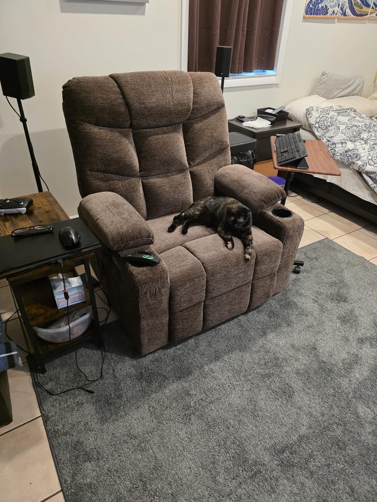 MCombo Power Lift Recliner for Elderly, Fabric 7287 (Light Grey, Medium) | Assist with Standing, 140° Recline, 4.7