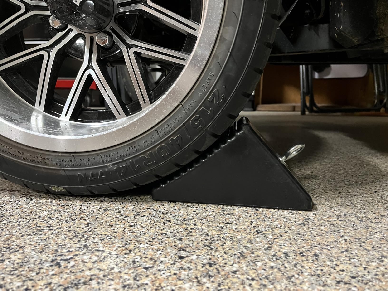 AFA Tooling 4T Rubber Wheel Chocks, 4 Pack, Two Pairs & Tie-Off Eyebolts | Four pieces brace both tires front and back or cover four tire positions for secure RV, trailer and work vehicle parking customer photo 1