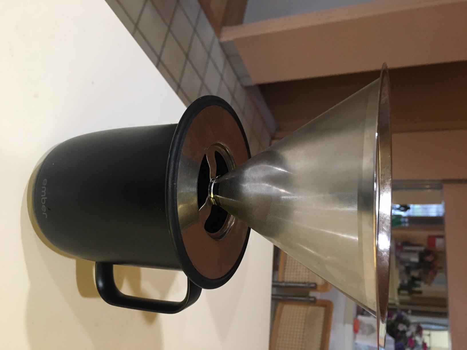 LHS Pour Over Coffee Dripper Stainless Steel Coffee Filter Metal Cone Filter Paperless Reusable Coffee Filter Single Cup Coffee Maker 1-2 Cup With Non-slip Cup Stand and Cleaning Brush customer photo 1