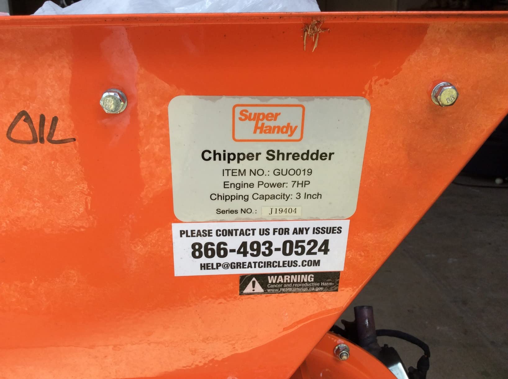 SuperHandy Wood Chipper Shredder Mulcher Ultra Heavy Duty 7HP 3 in 1 Multi-Function 3