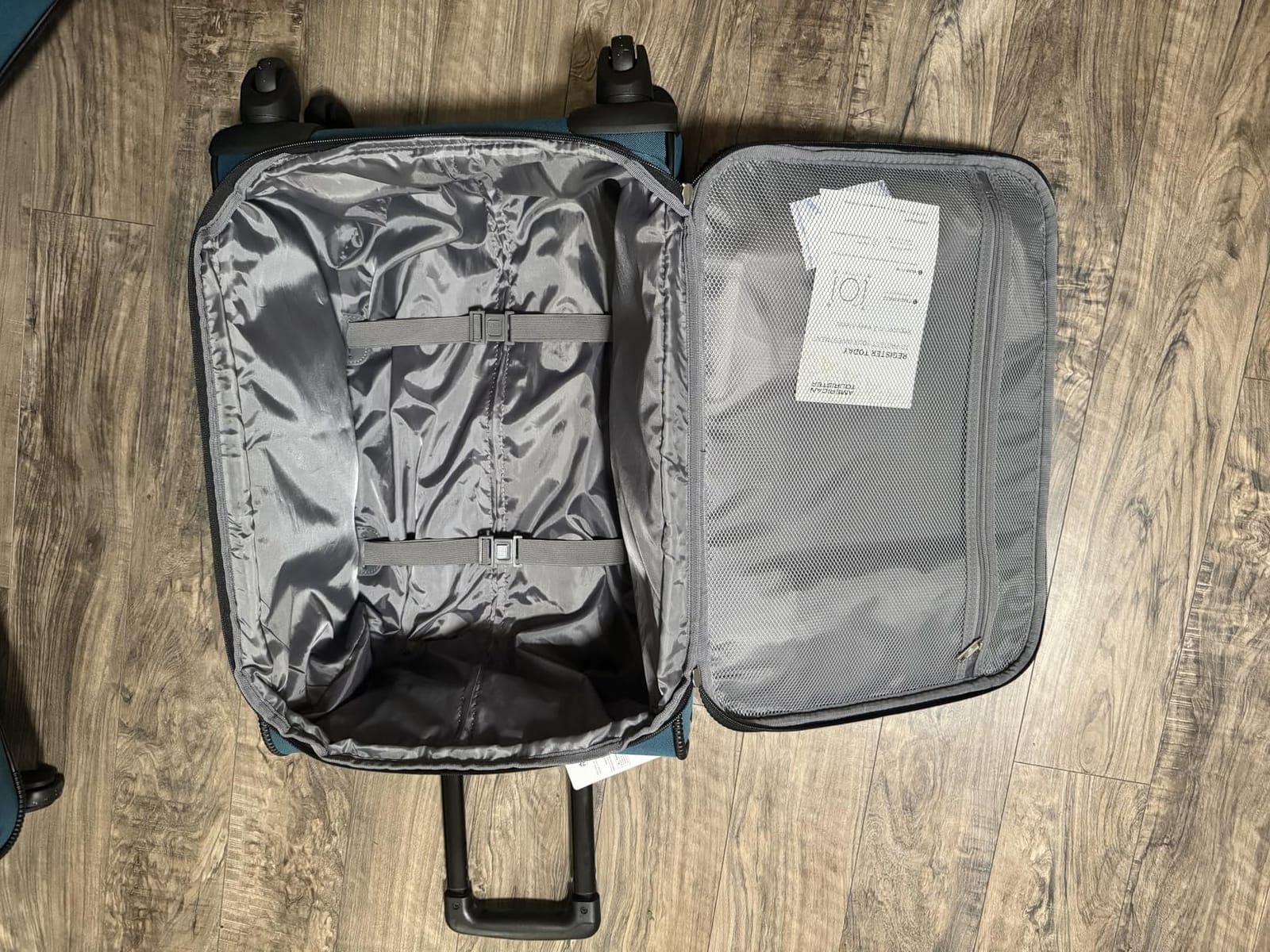 American Tourister Pop Max Softside Luggage with Spinner Wheels, Teal, 3-Piece Set (21/25/29) customer photo 2